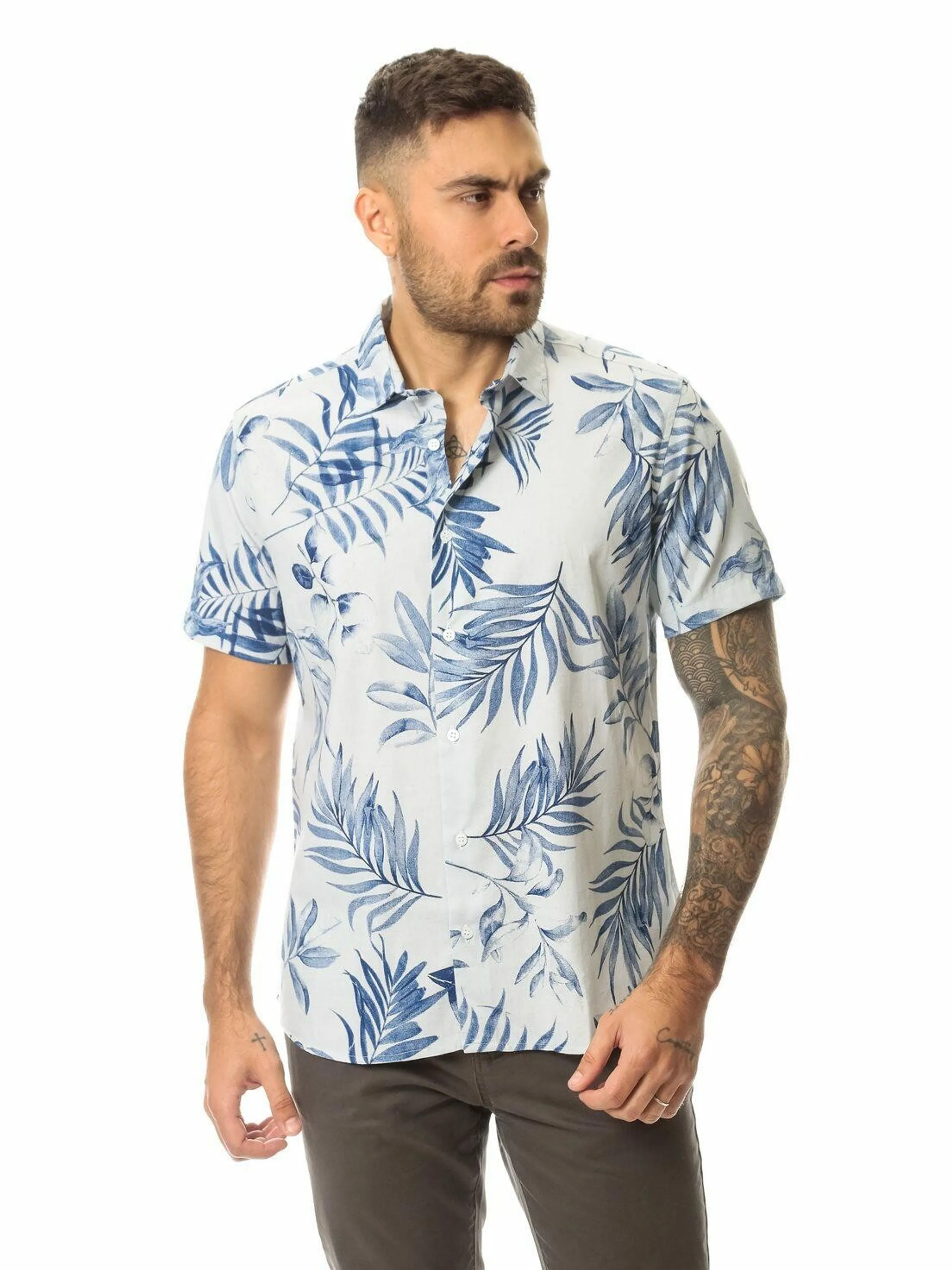 Camisa masculina estampada