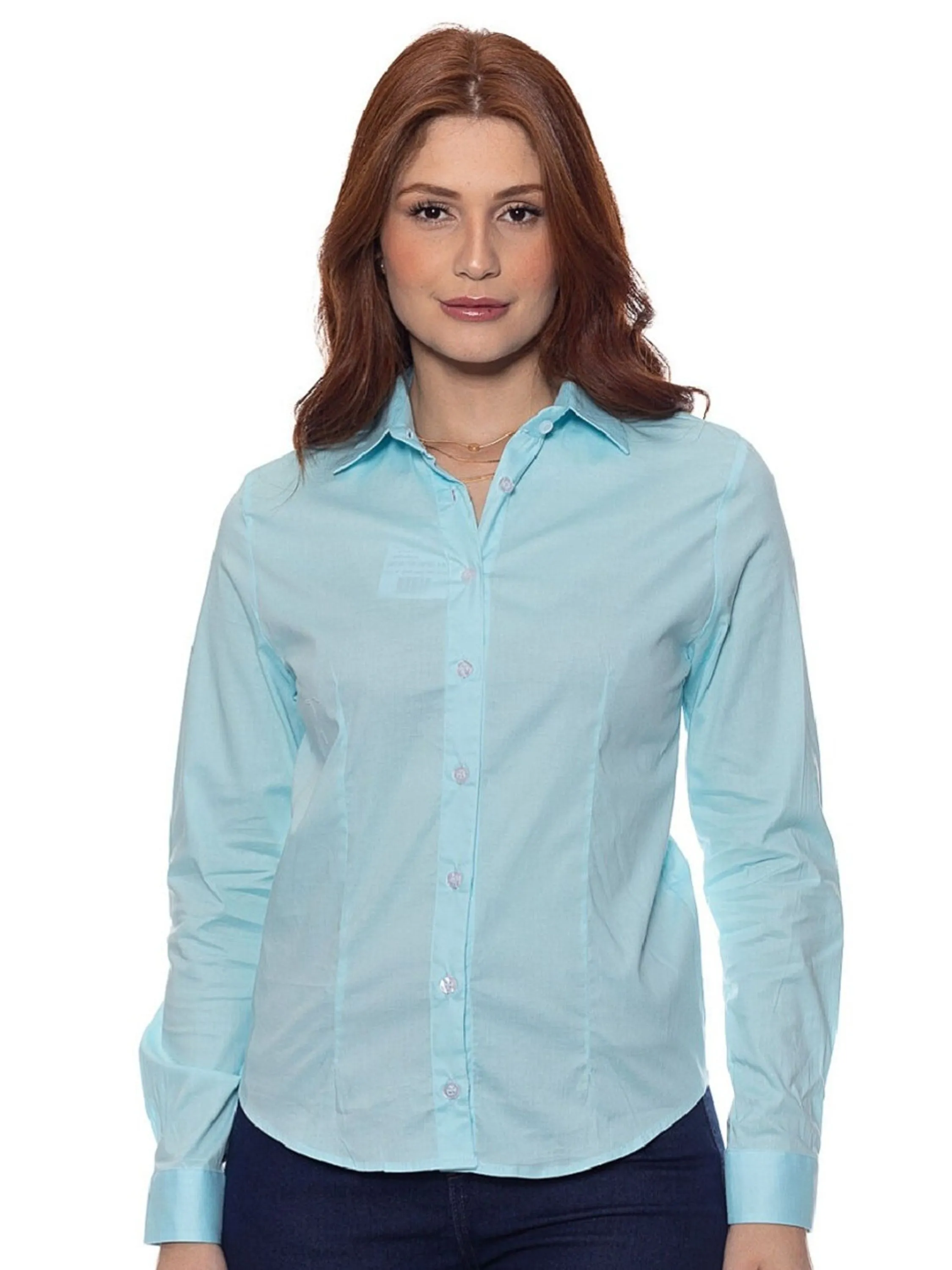 Camisa fem com elastano