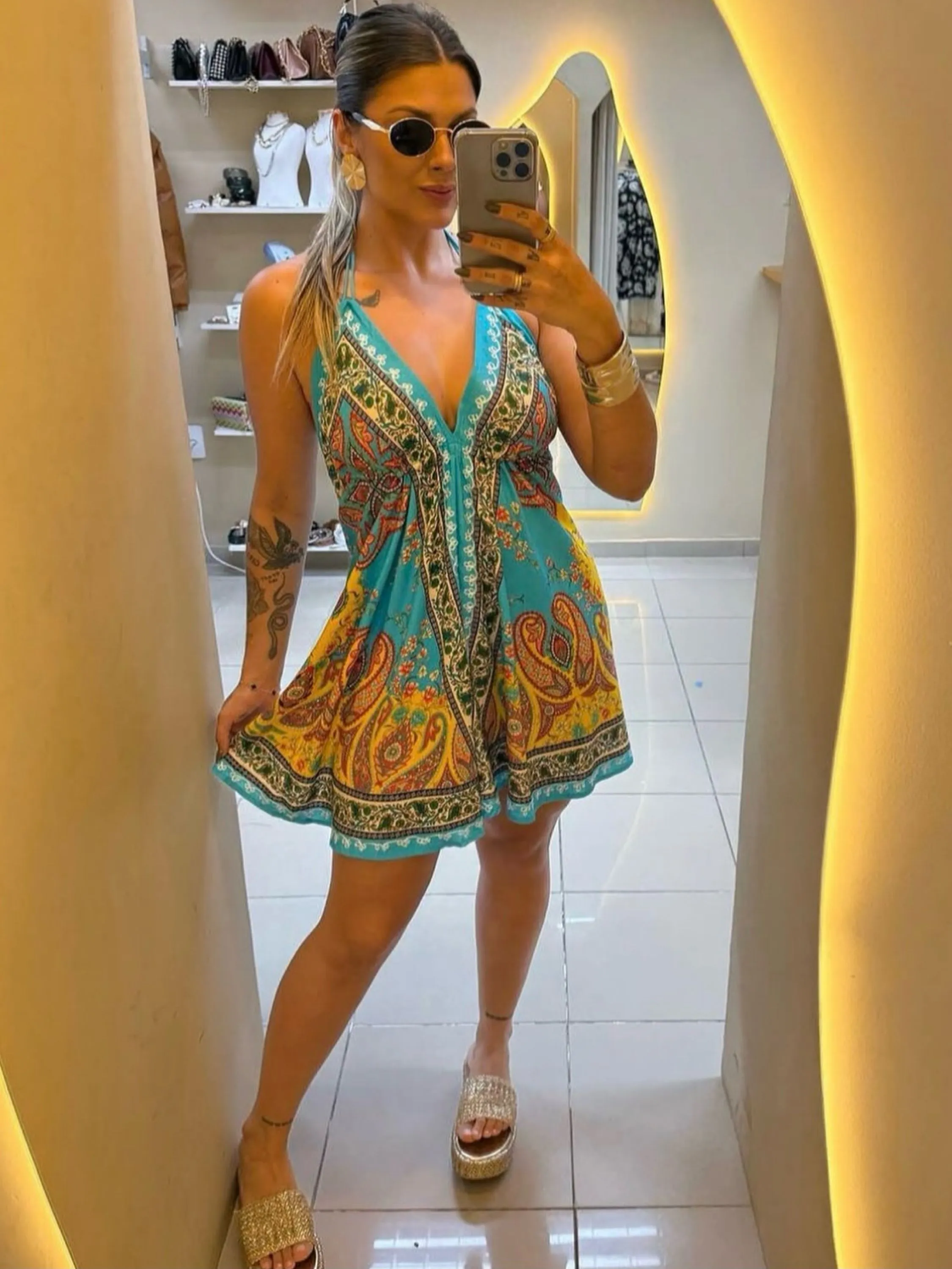 Vestido indiano curto