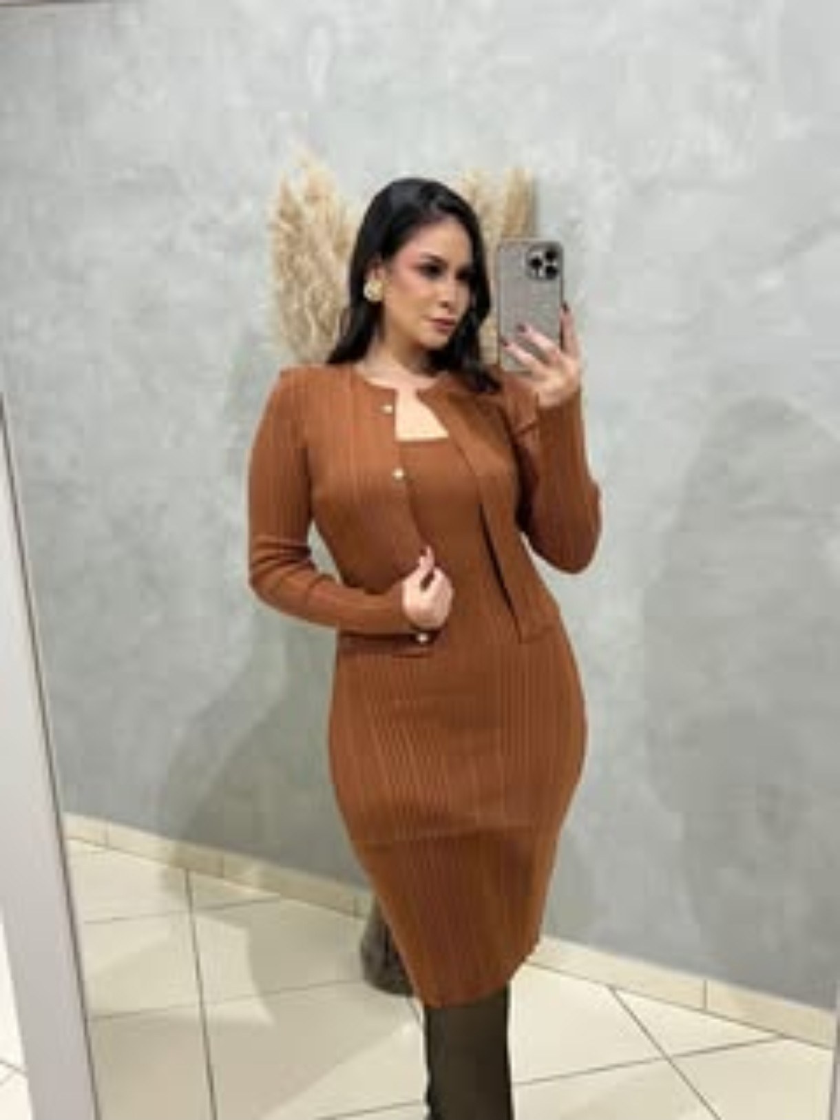 Vestido modal com casaquinho