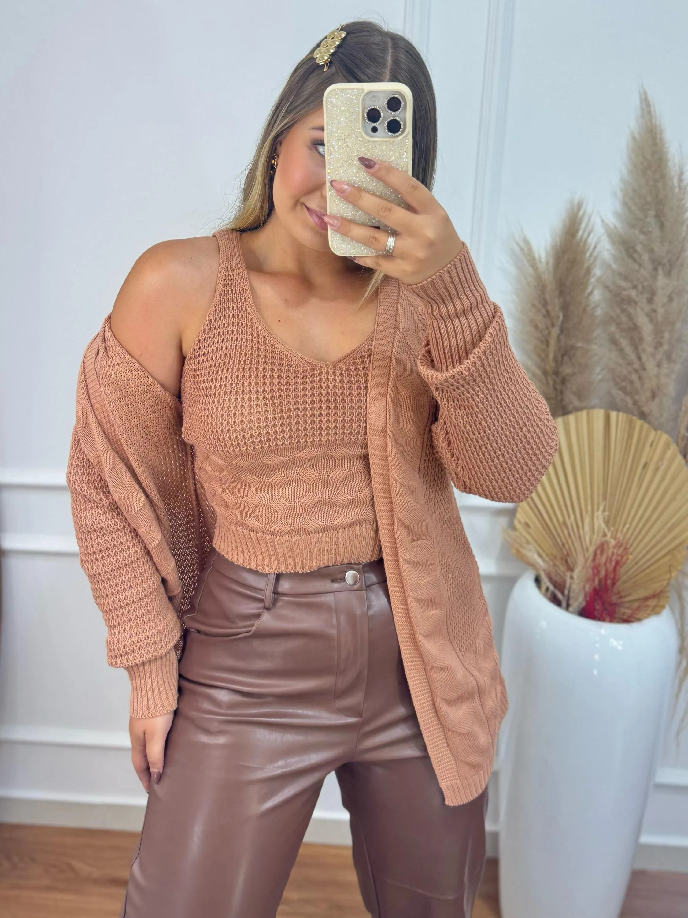 Conjunto cardigã +ctoped