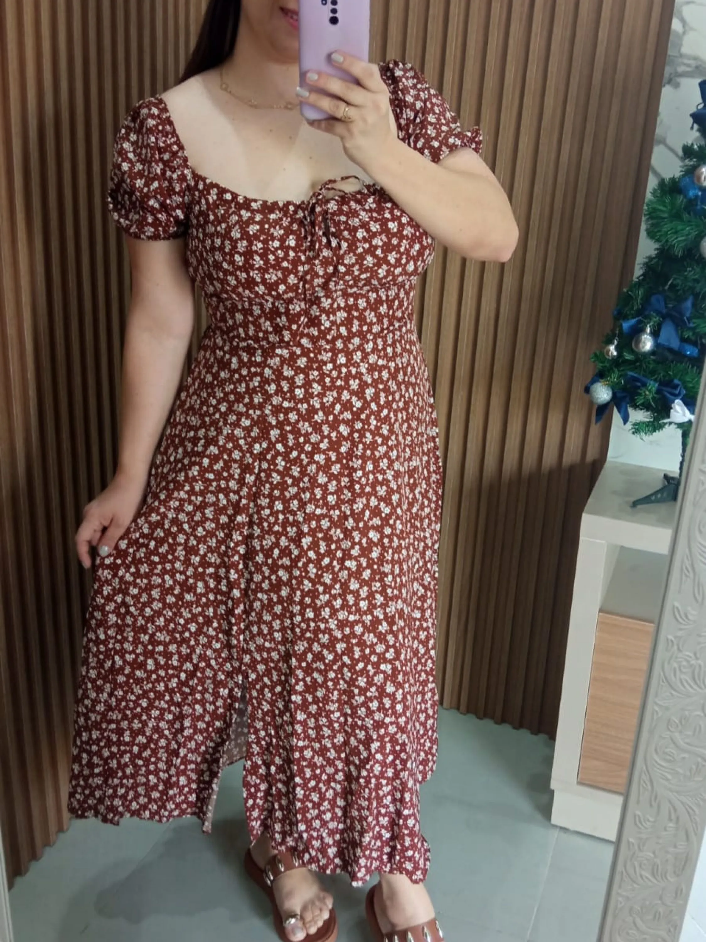 Vestido camponesa manguinha