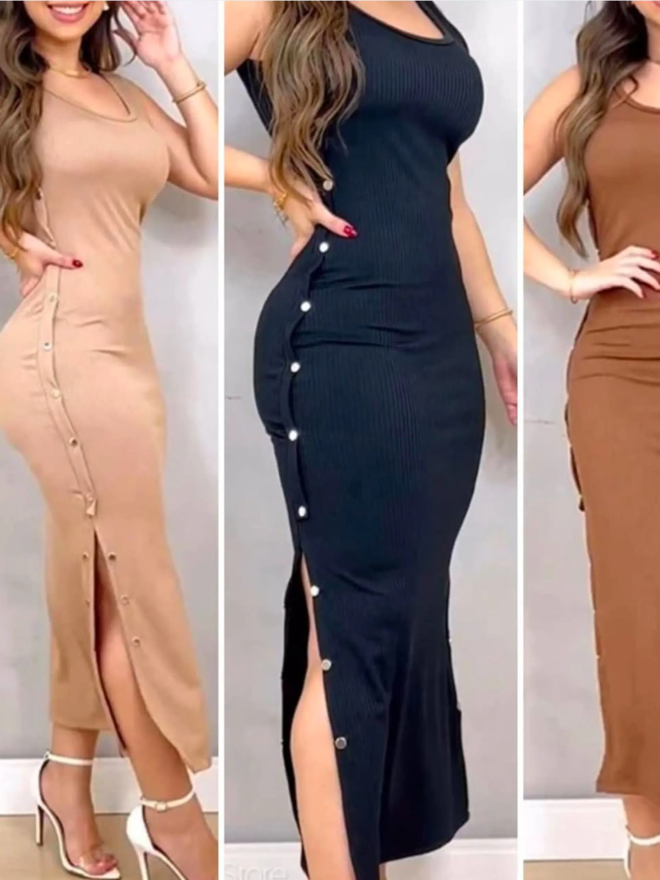 Vestido com ilhos