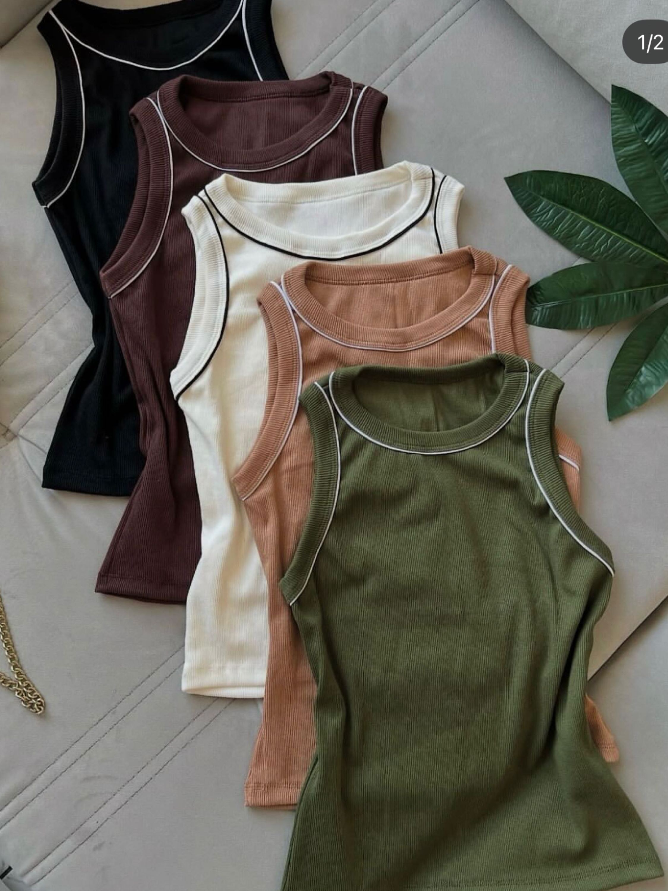 Blusa regata bicolor