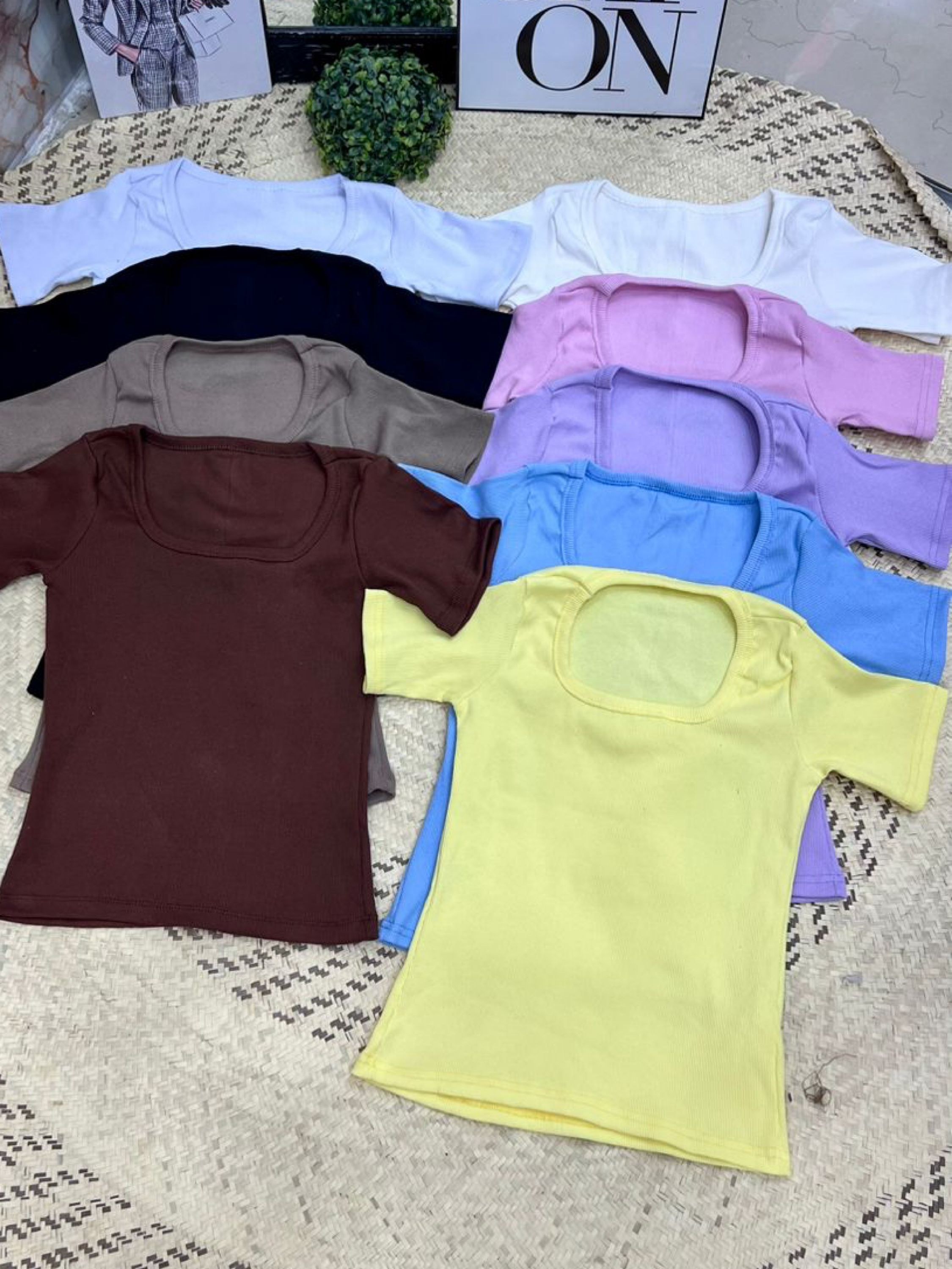 Blusa básica ribana algodão