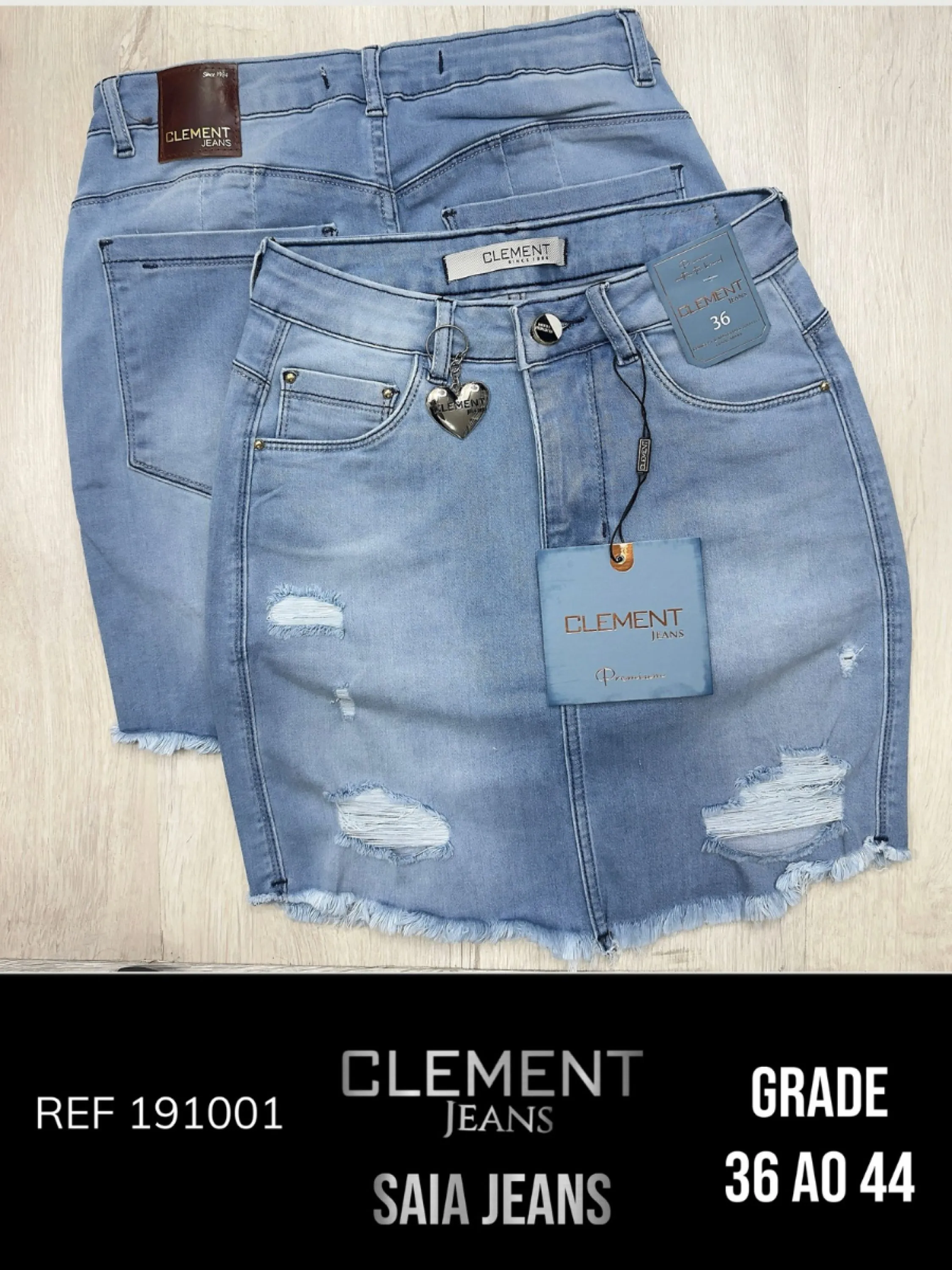 Clement Jeans Saia Jeans Feminina REF 191001