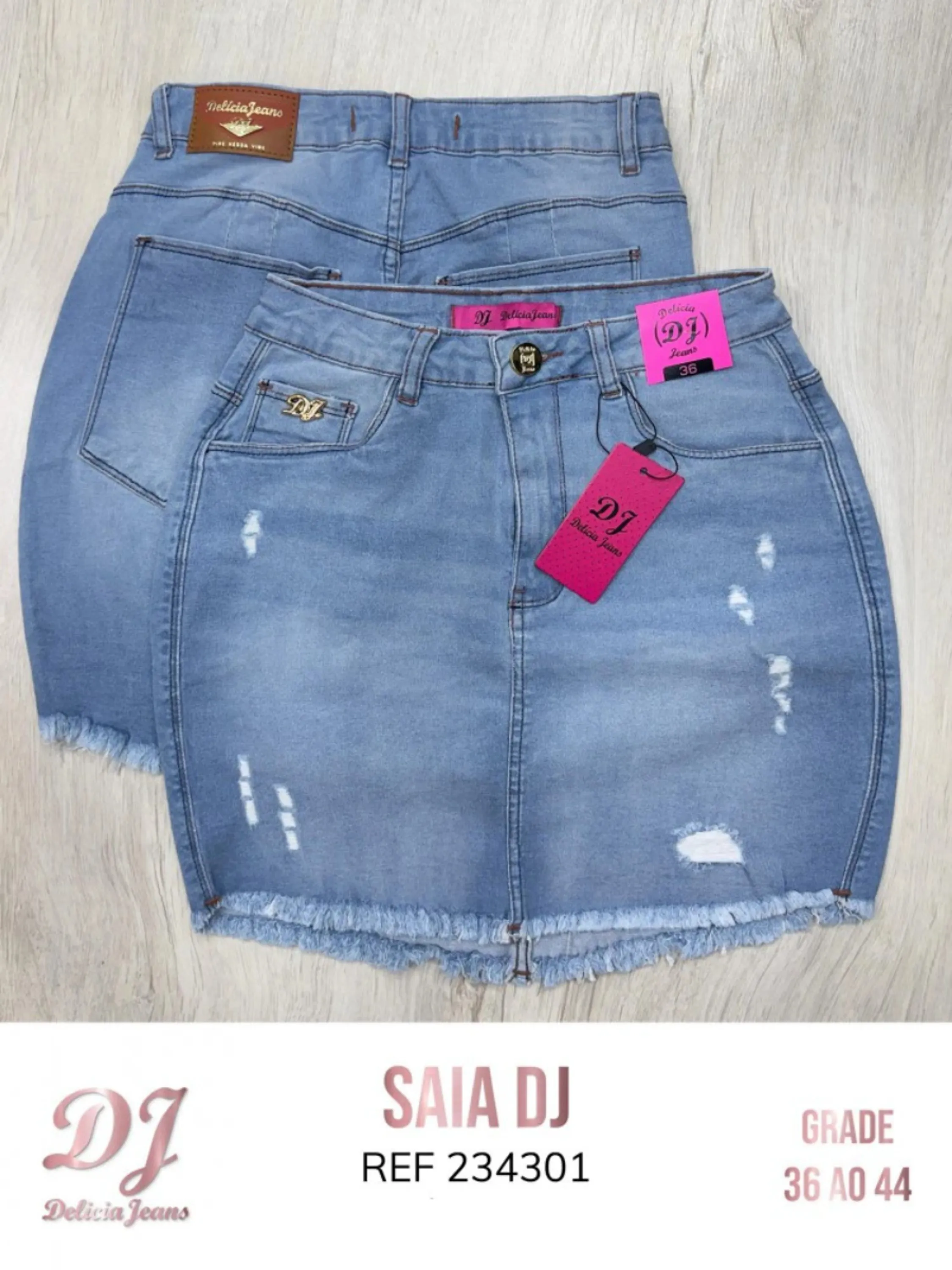 Delicia Jeans Saia Feminina Jeans REF 234301