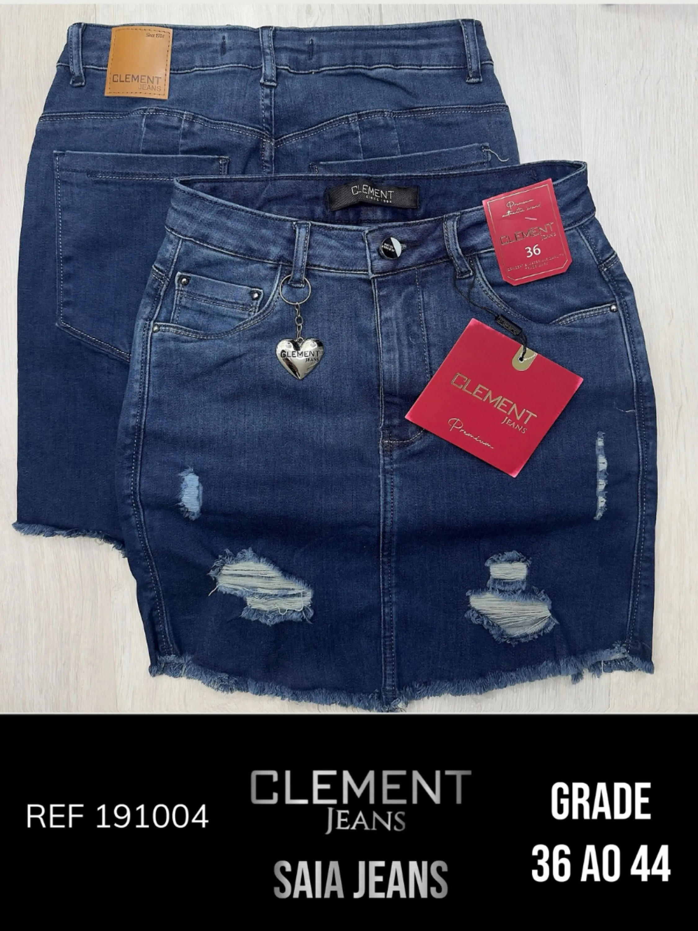 Clement Jeans Saia Jeans Feminina REF 191004