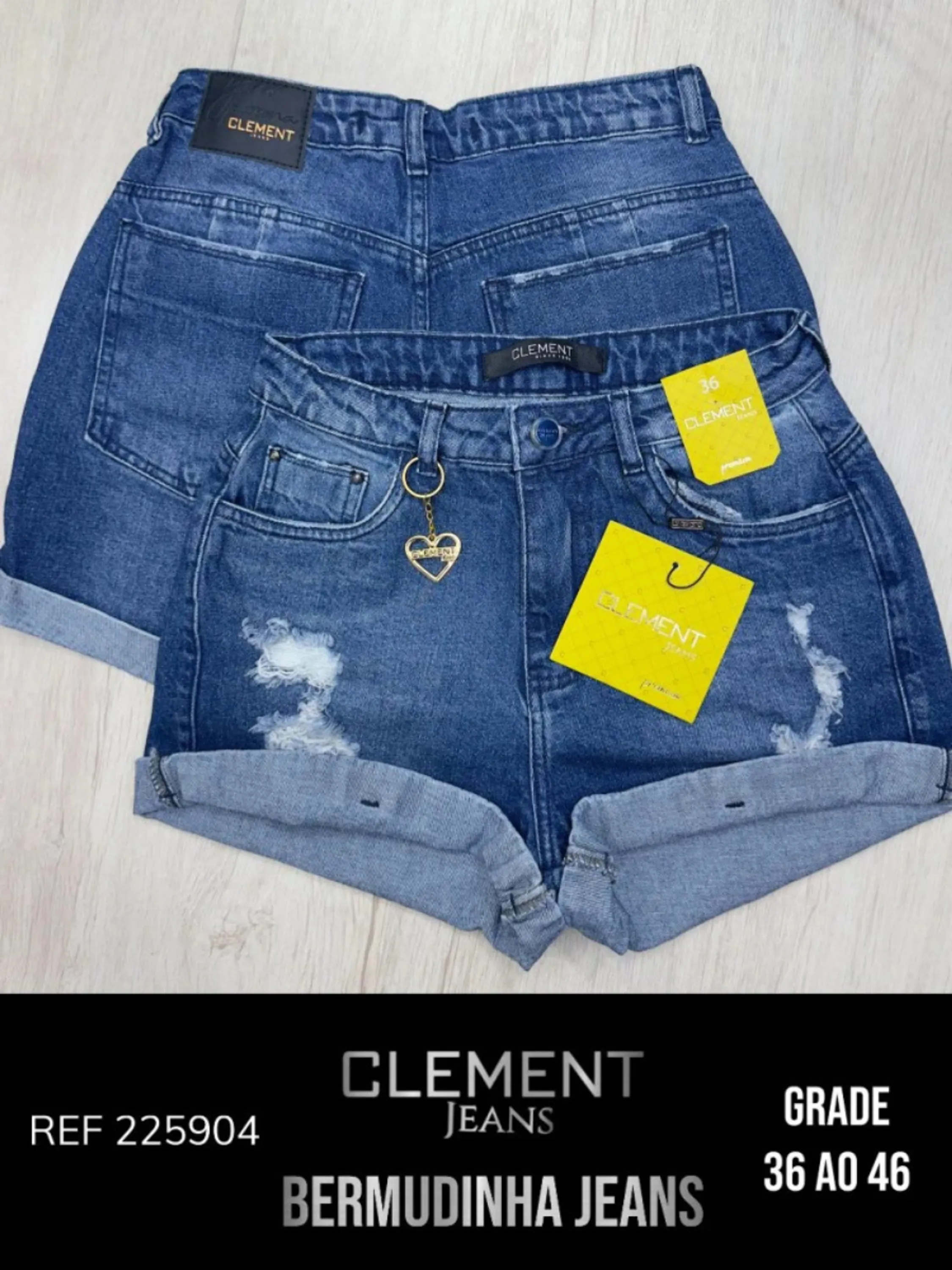 Kit Shorts Jeans Feminino Clement REF 225904