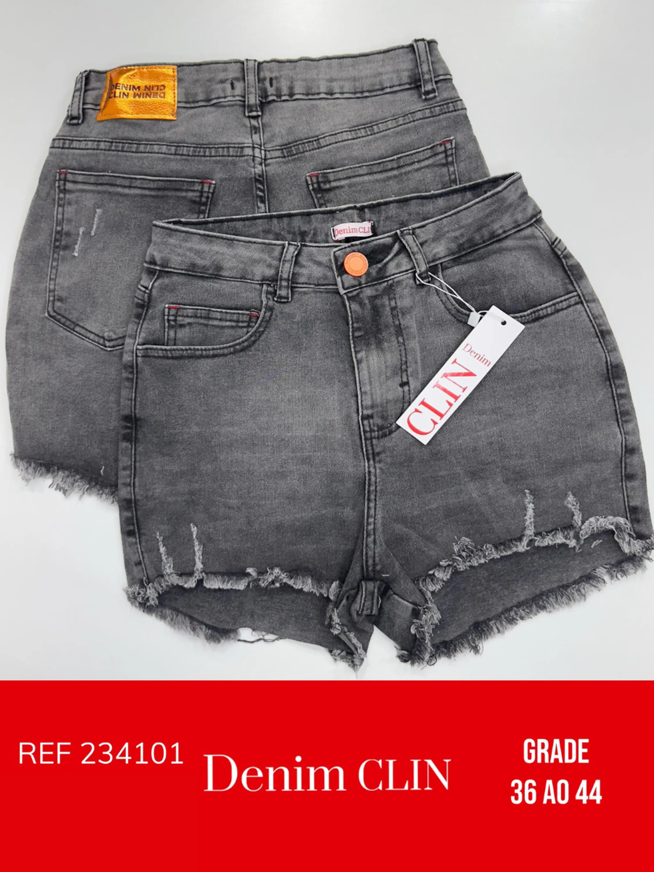 Kit Shorts Jeans Feminino Denim Clin REF 234101