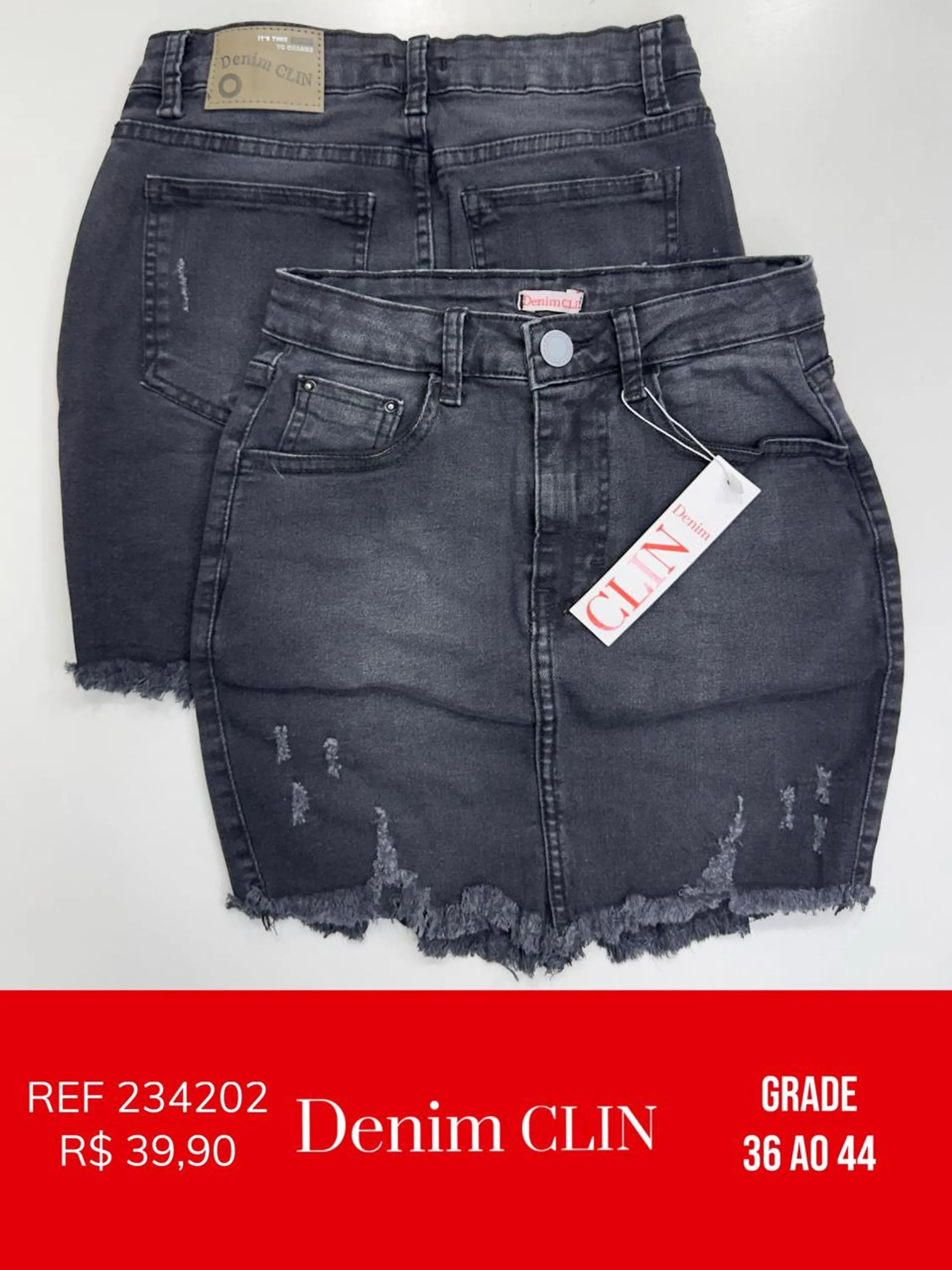 Denim Clin Saia Jeans Feminino REF 234202