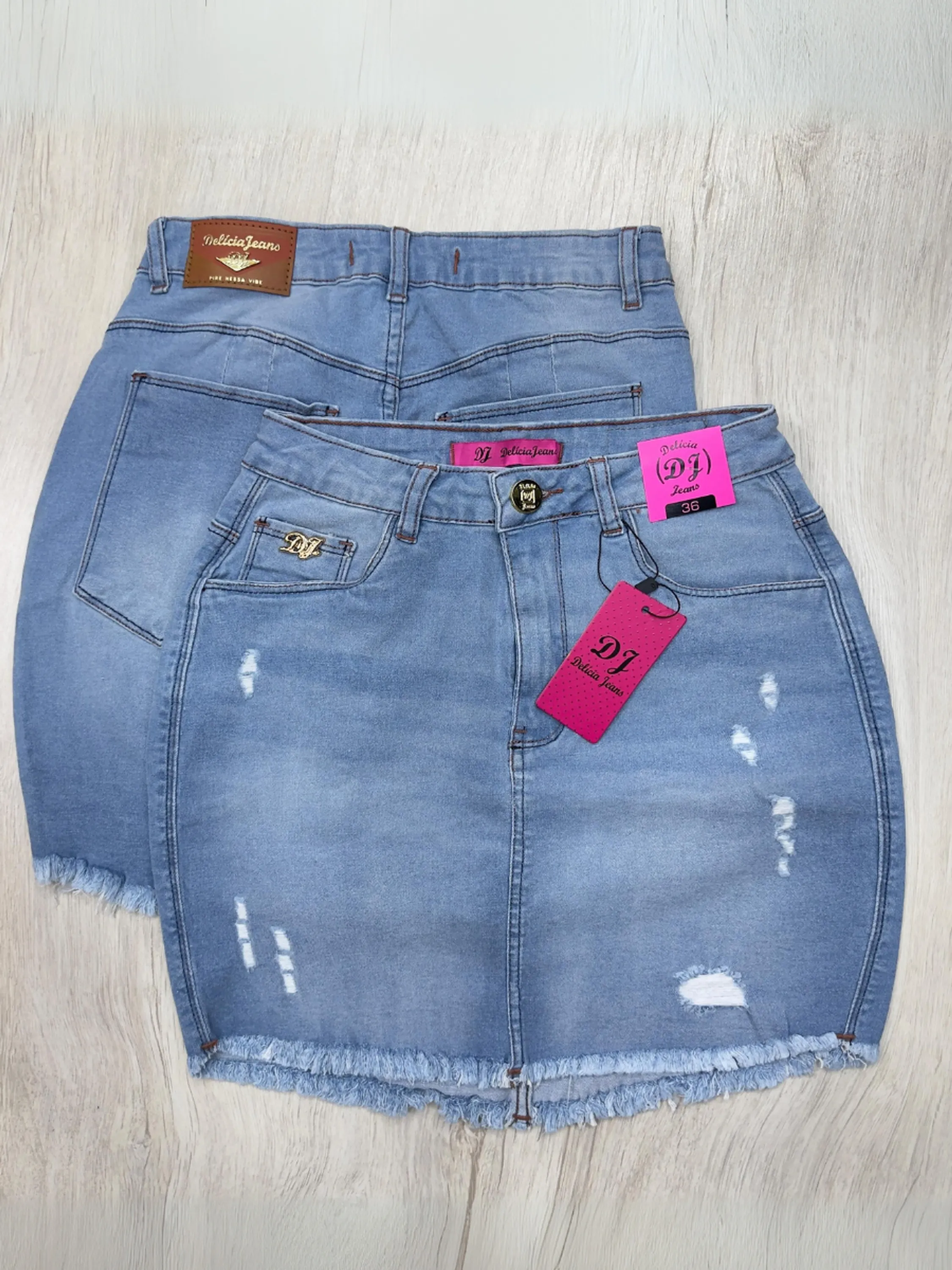 Delicia Jeans Saia Feminina Jeans