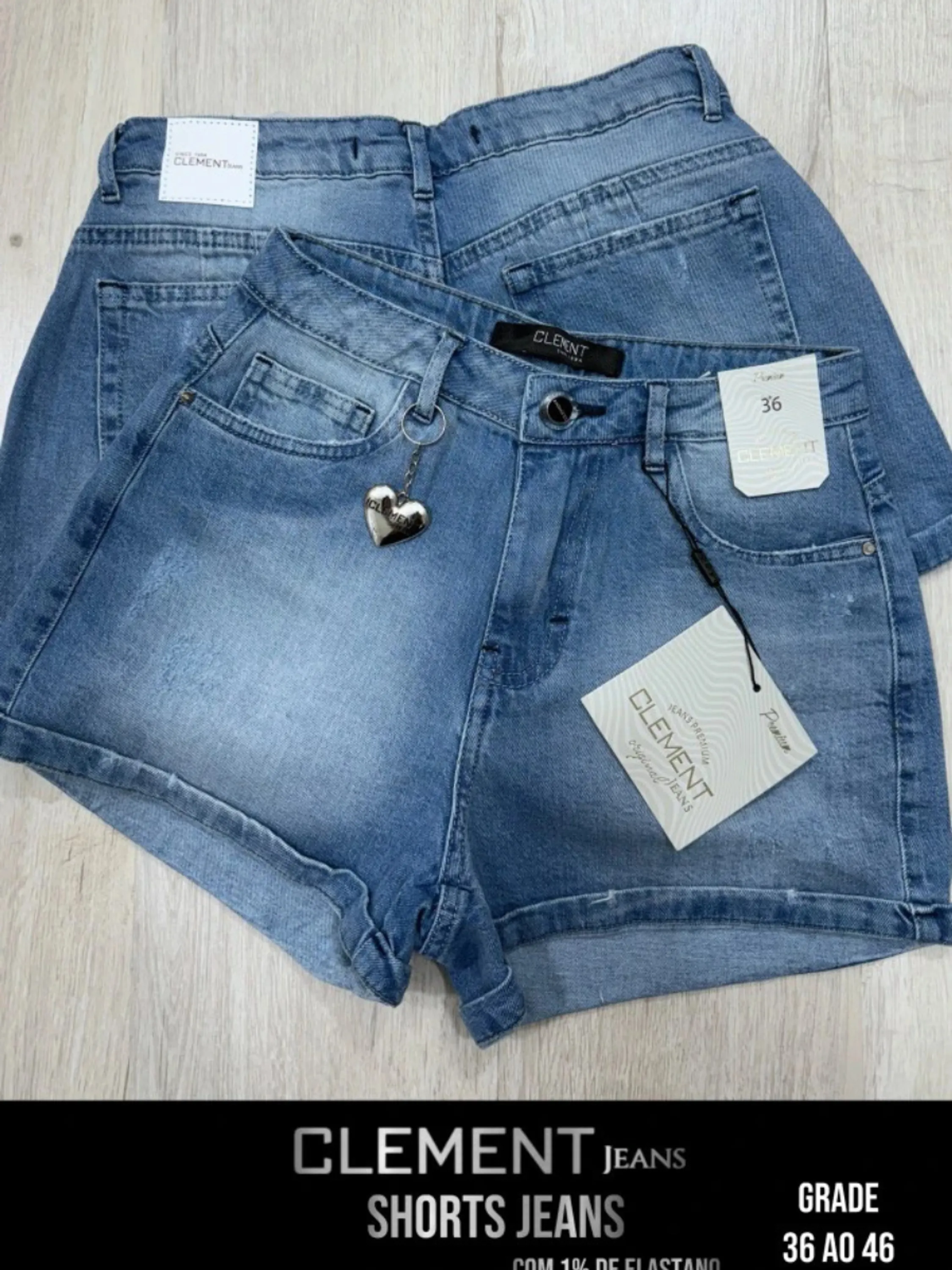 Kit Shorts Jeans Feminino Clement REF 233901