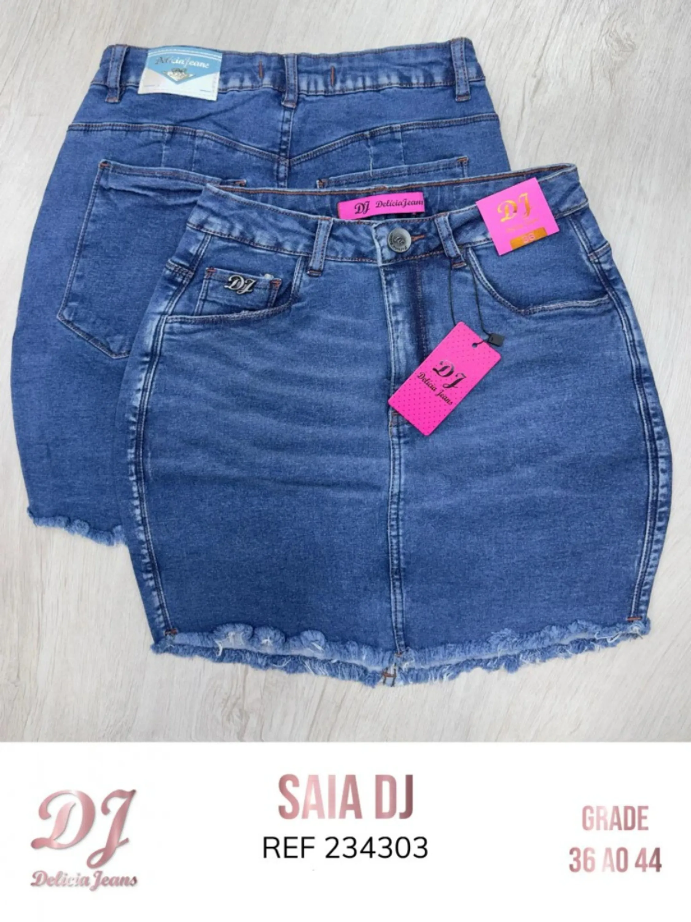 Delicia Jeans Saia Feminina Jeans REF 234303