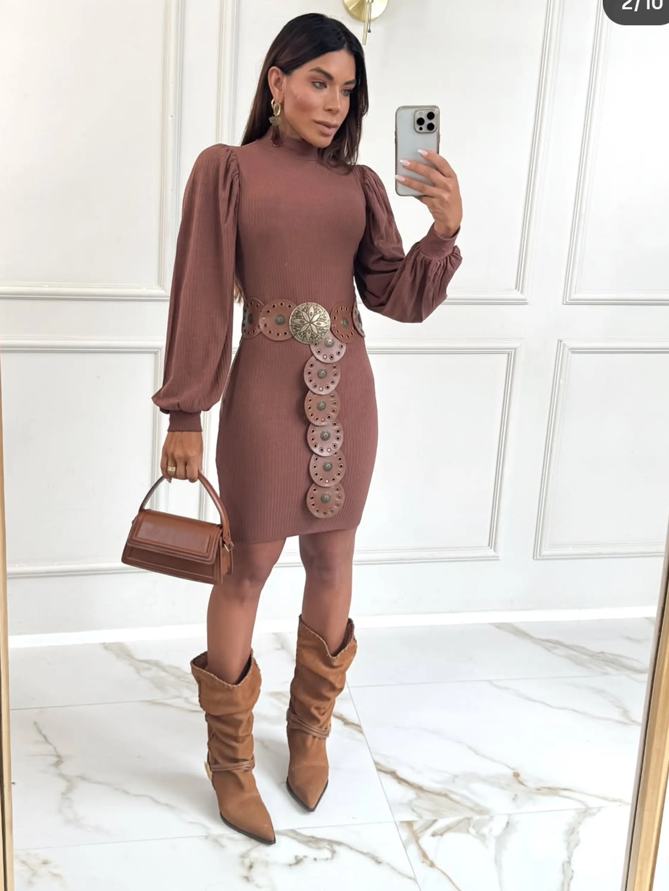 Vestido canelado