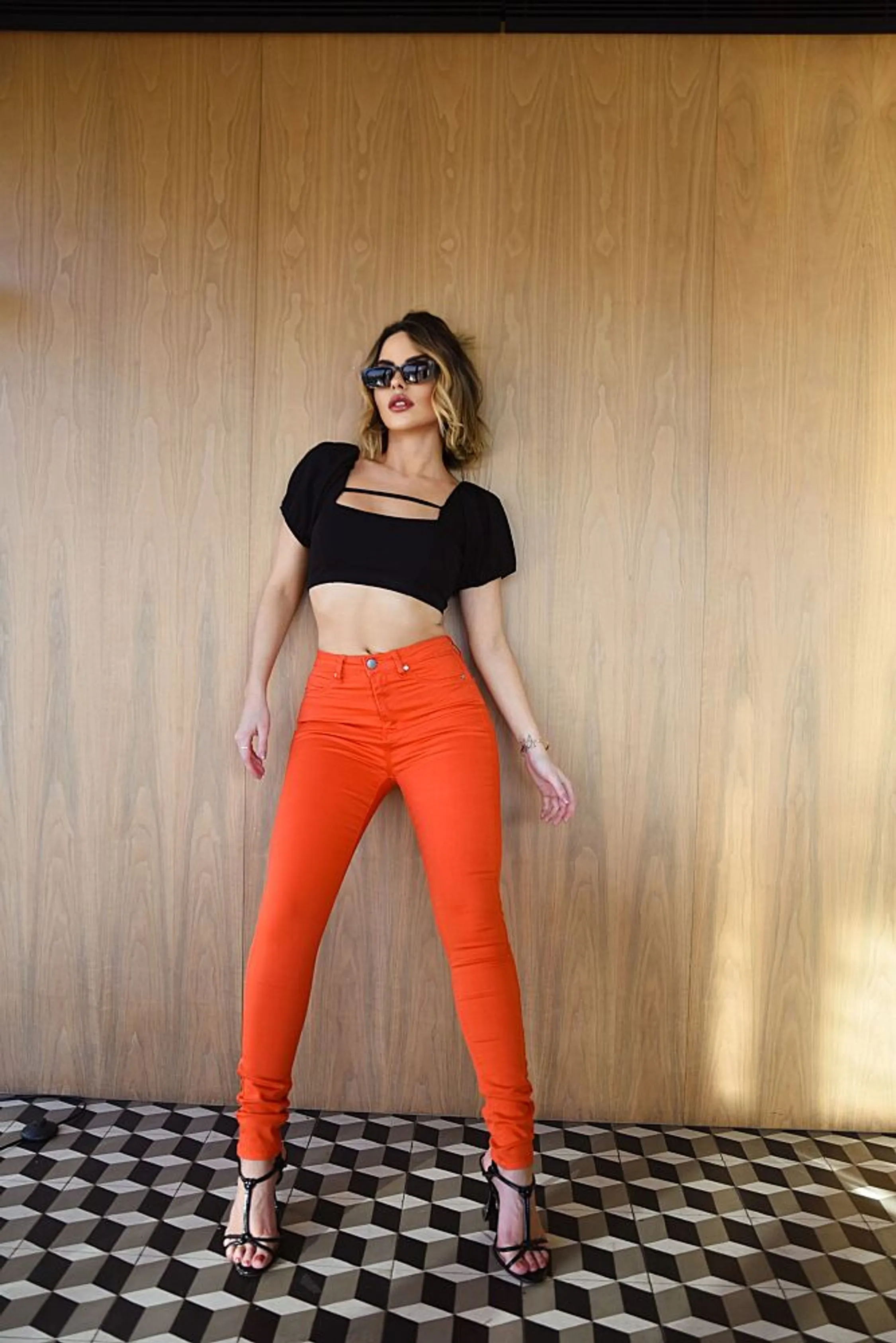 CALÇA SARJA ORANGE