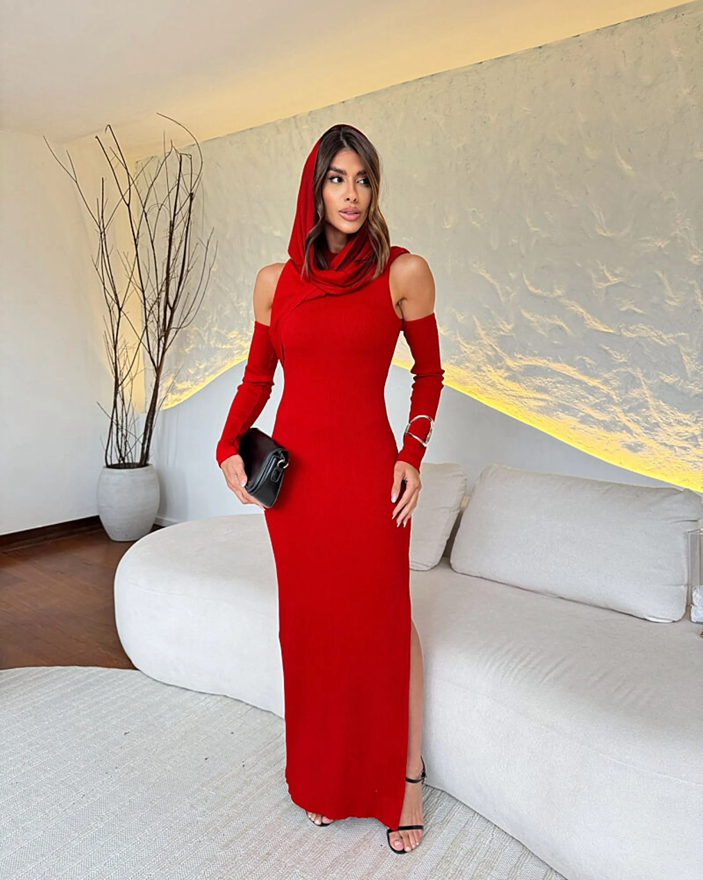 VESTIDO ML STRONG  ABERTURA LATERAL
