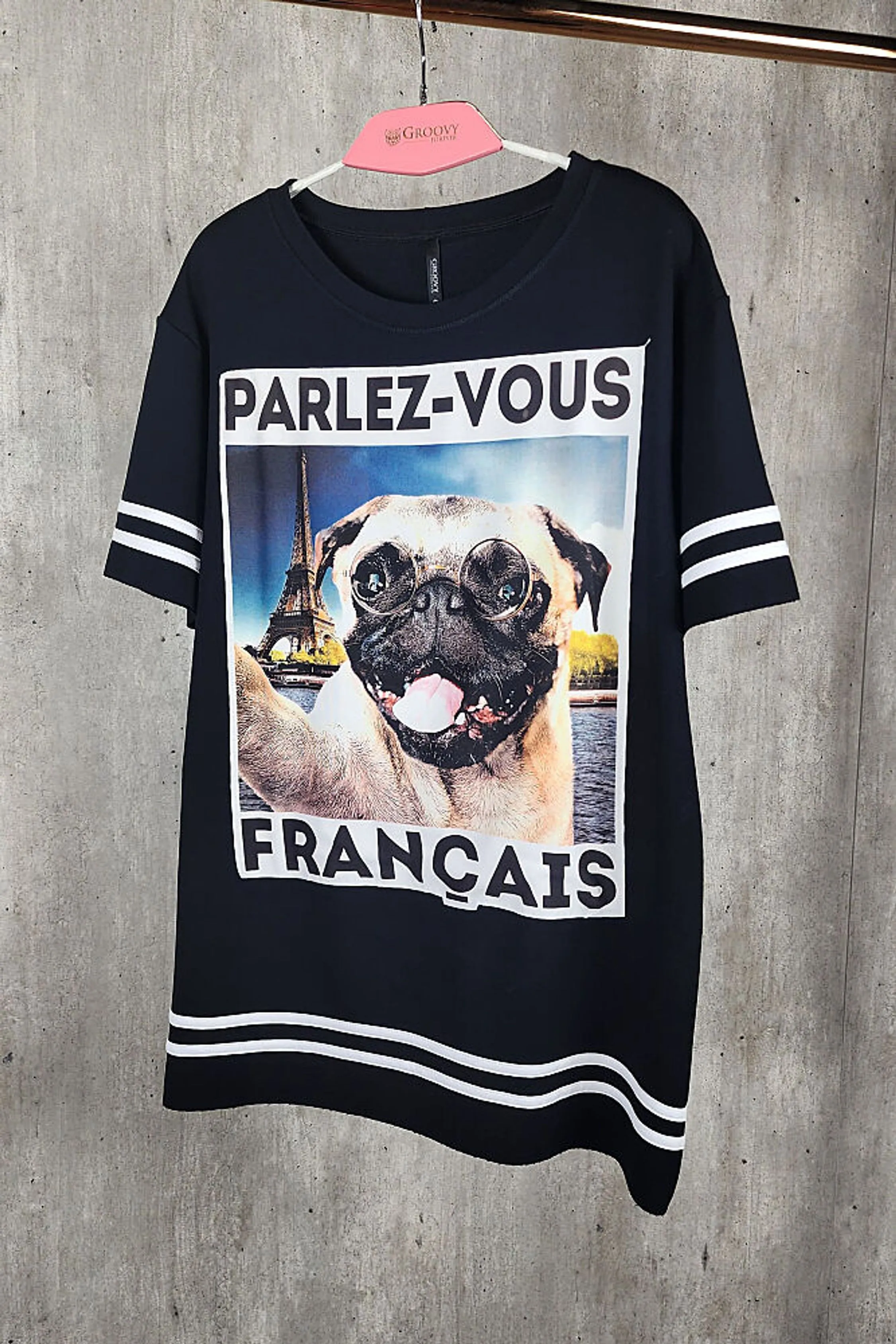 BLUSA MC NEW TERNURA PUG FRANCAIS