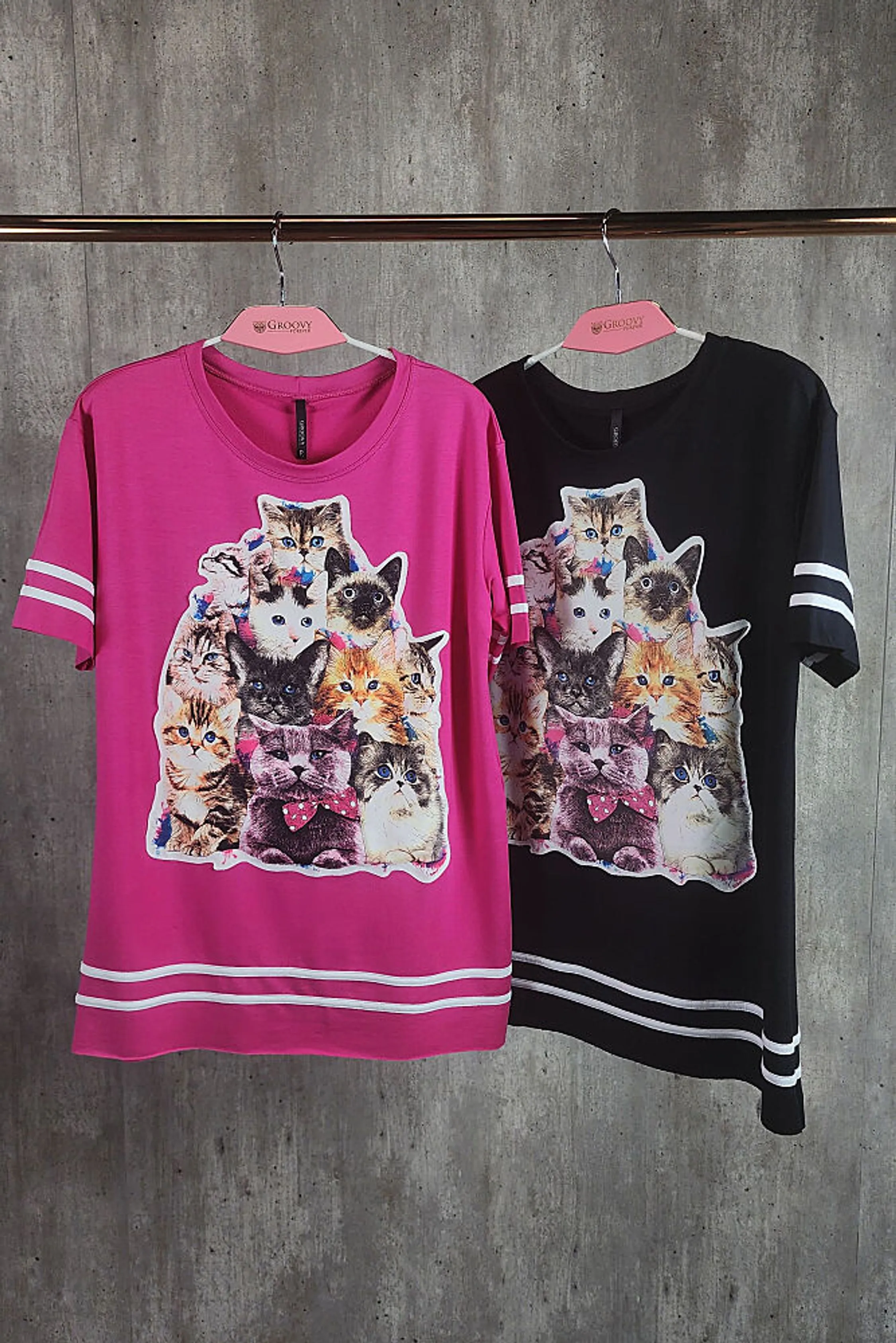 BLUSA MC NEW TERNURA GATOS