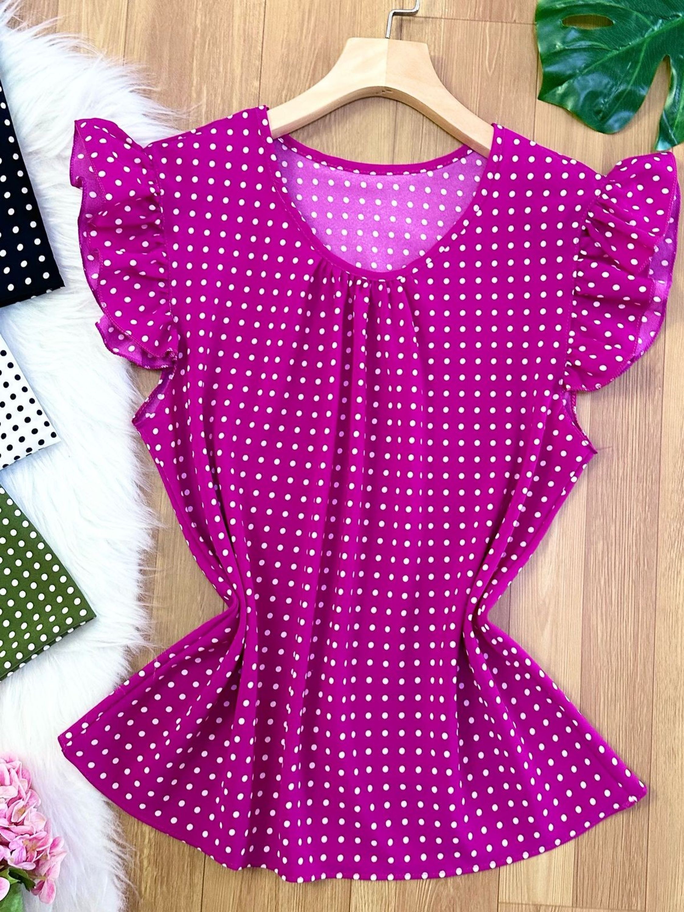 0271-2 blusa de bolinha