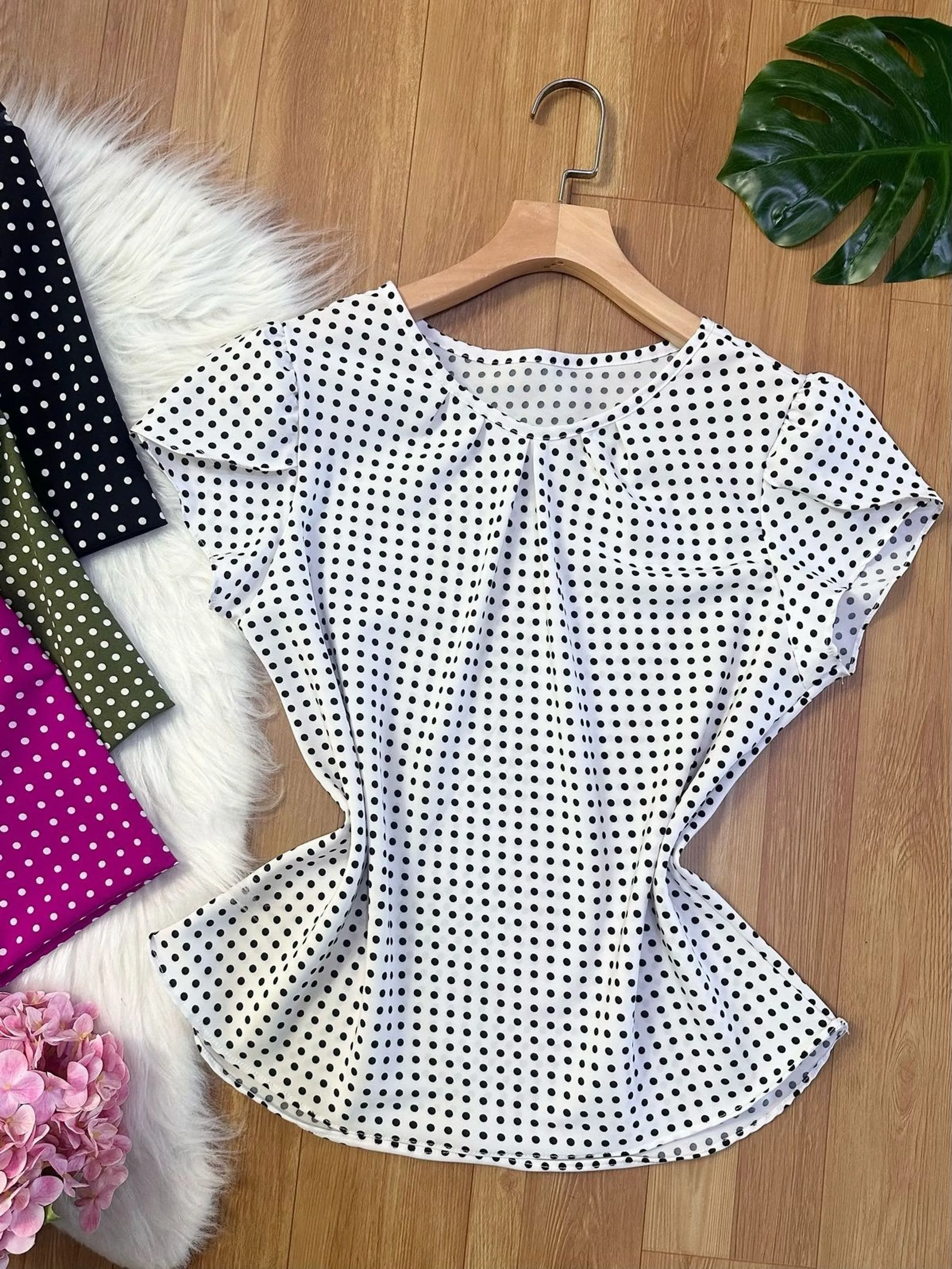 0228-1 blusa de bolinha
