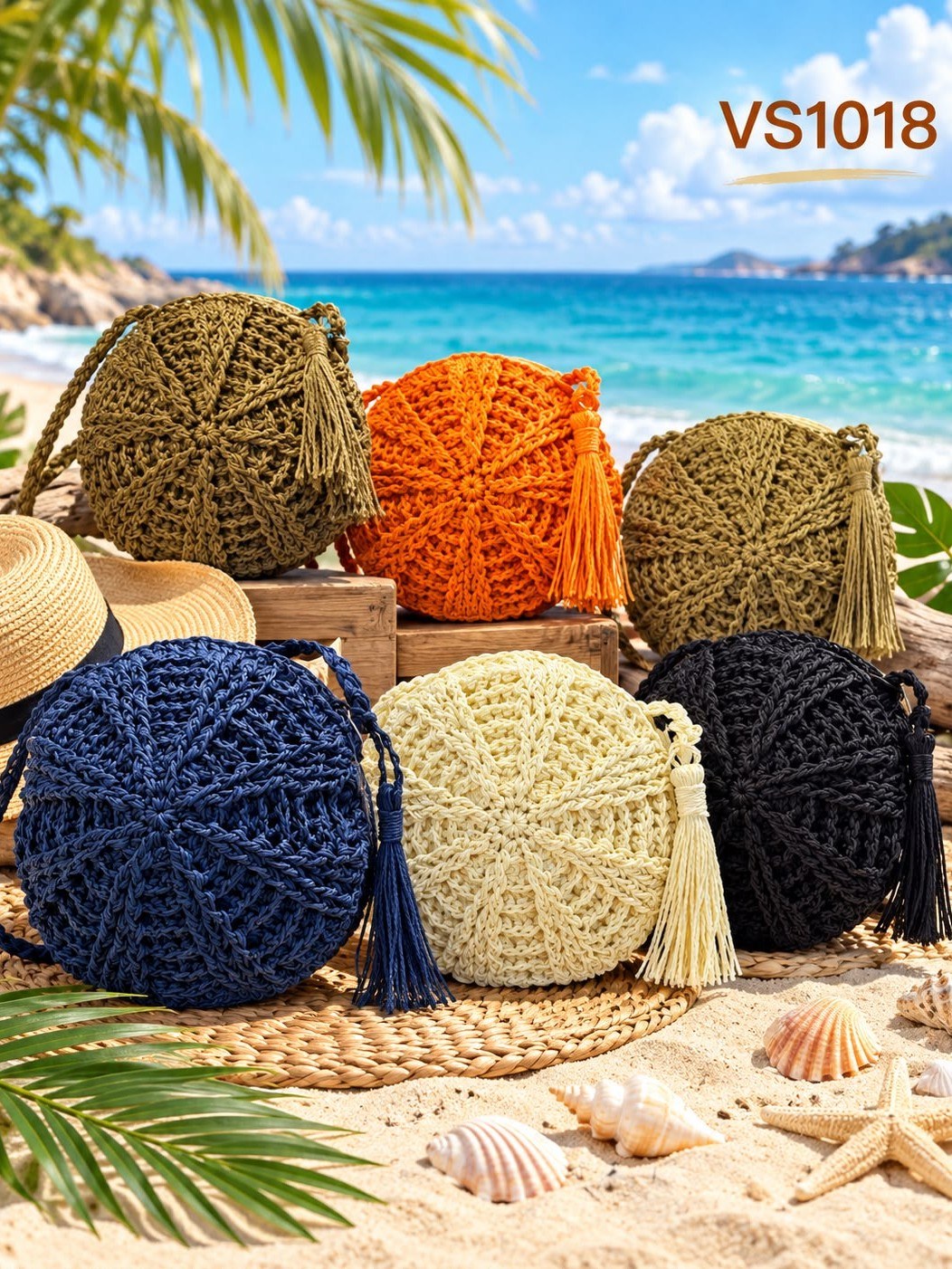 Bolsa de Praia de Croche redonda VS1018