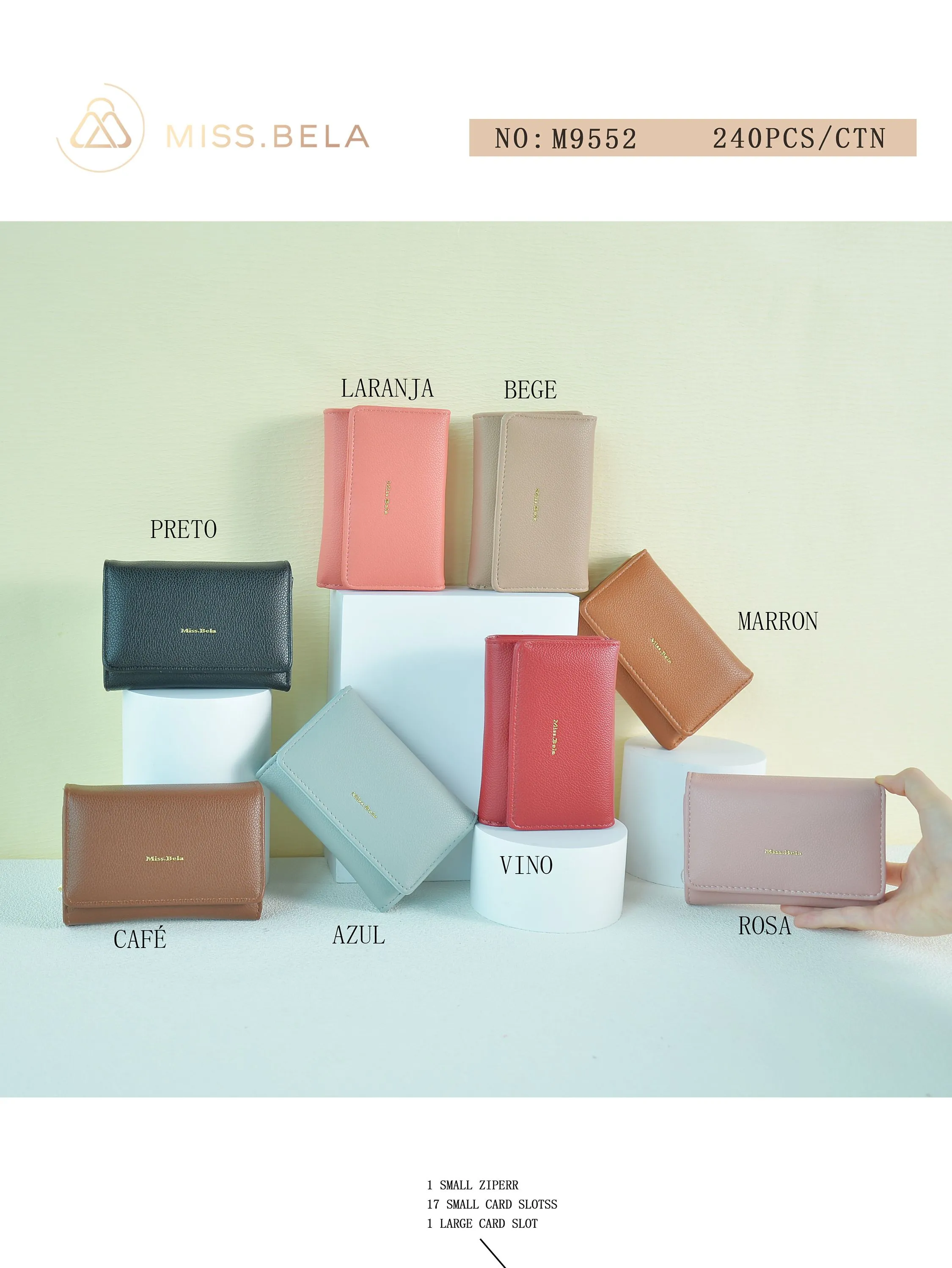 Kit de carteira com 3 peças -M9552