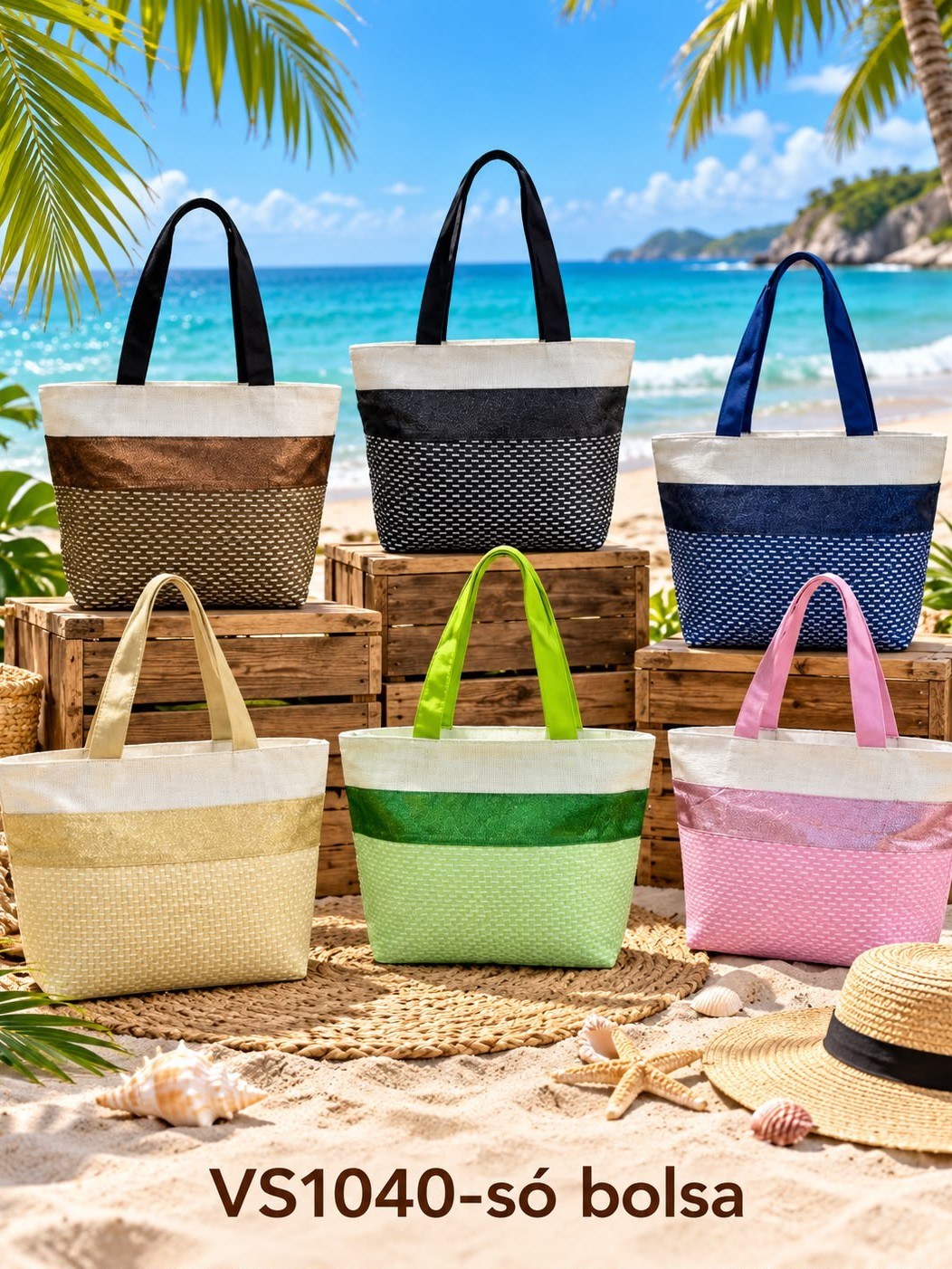 Bolsa de Praia com Brilho VS1040