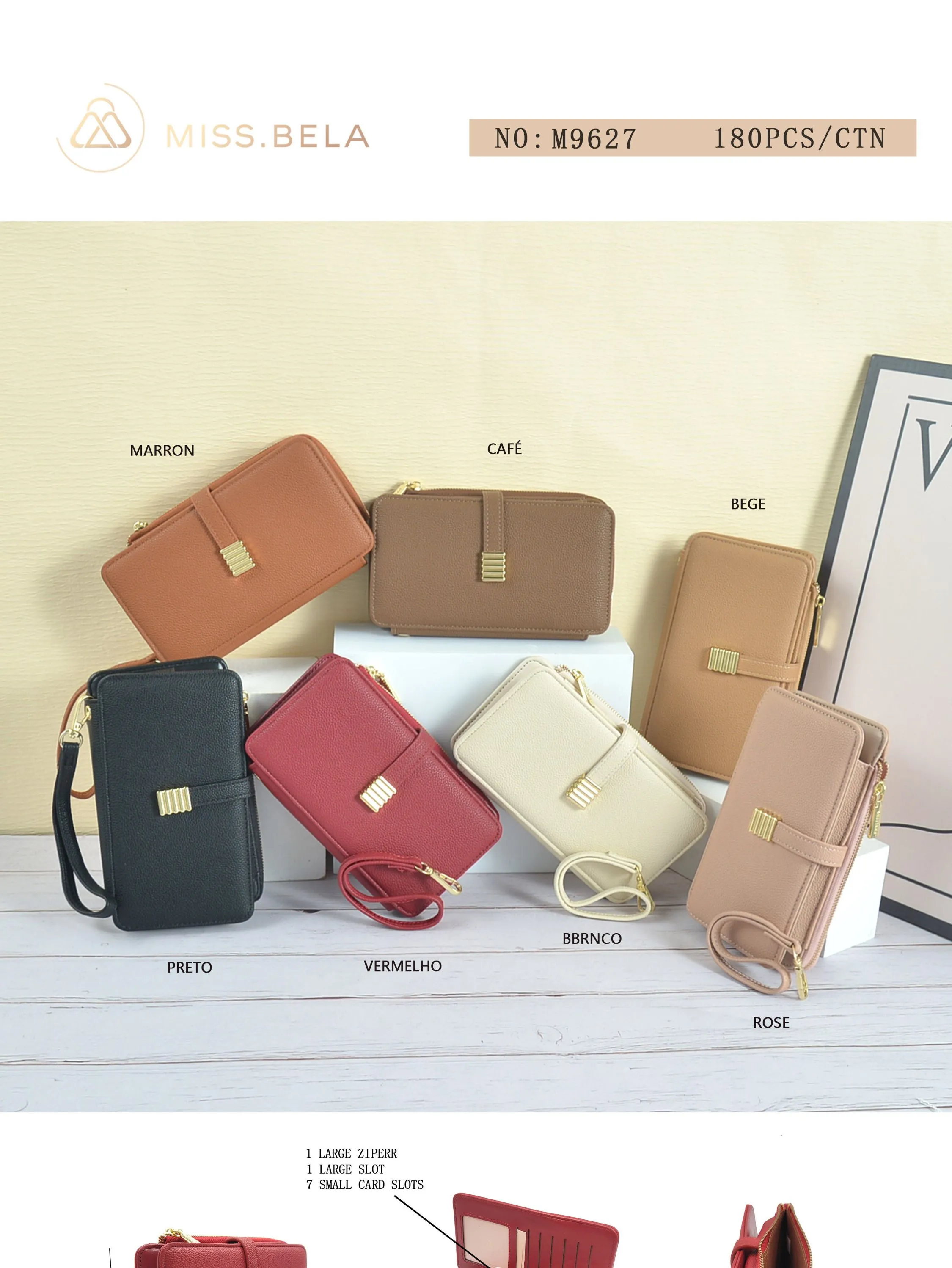 Kit de 3 carteira-M9627