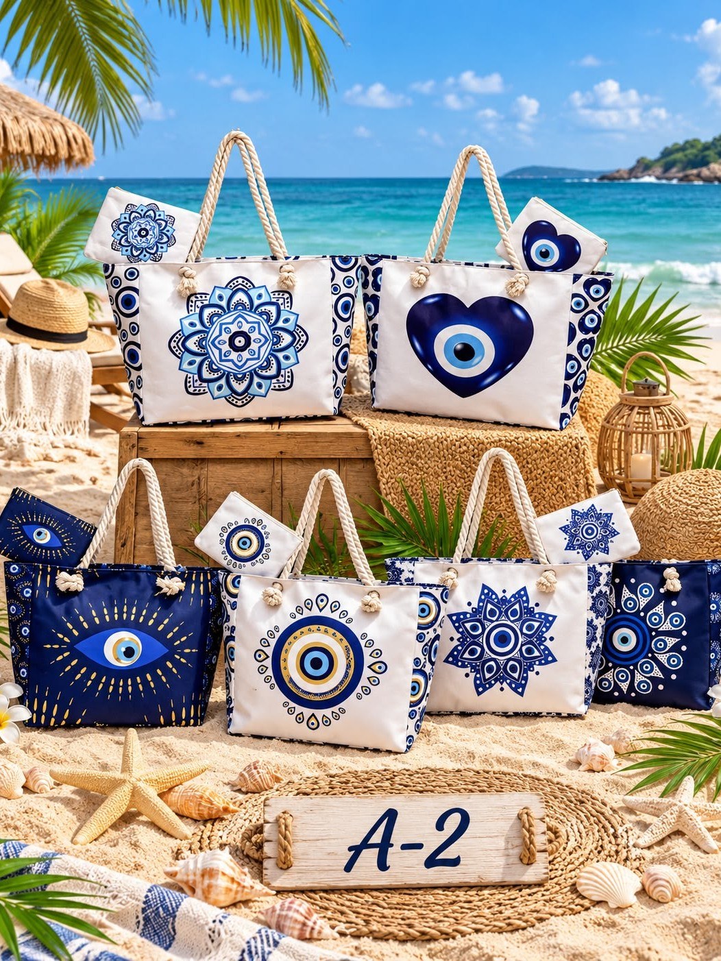 Bolsa de Praia com Necessaire A-4