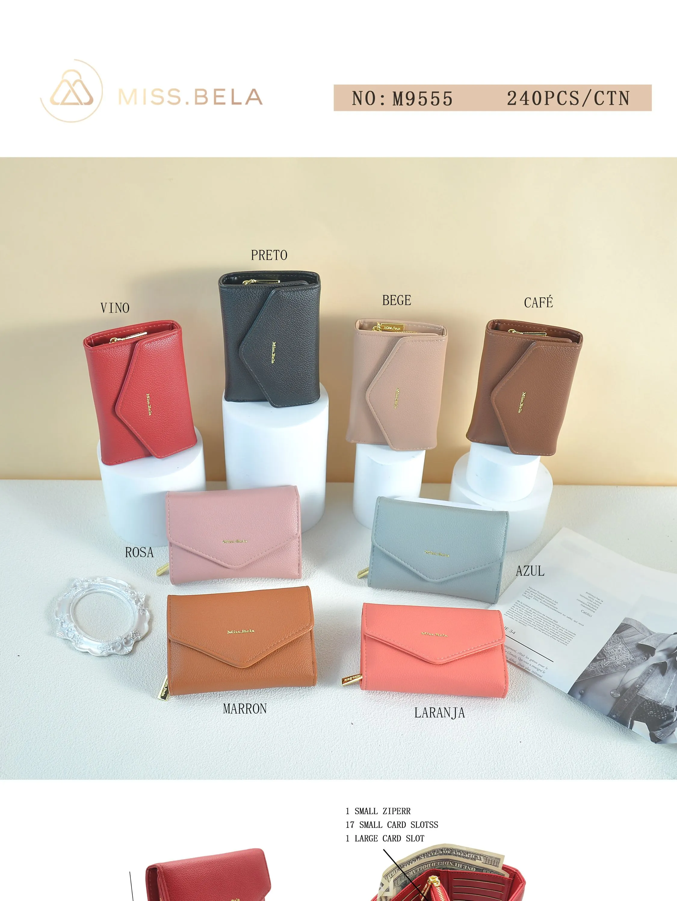 Kit de 3 carteira -M9555