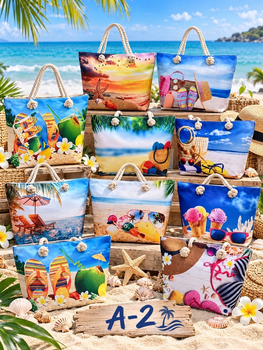 Bolsa de Praia Estampada-A2