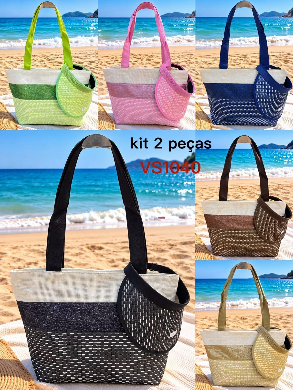 Kit Viseira+Bolsa de praia VS1040-1
