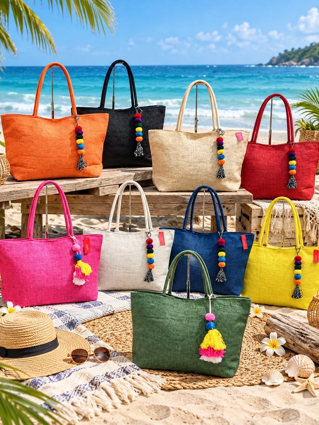 Bolsa de Praia com Chaveiro-A003