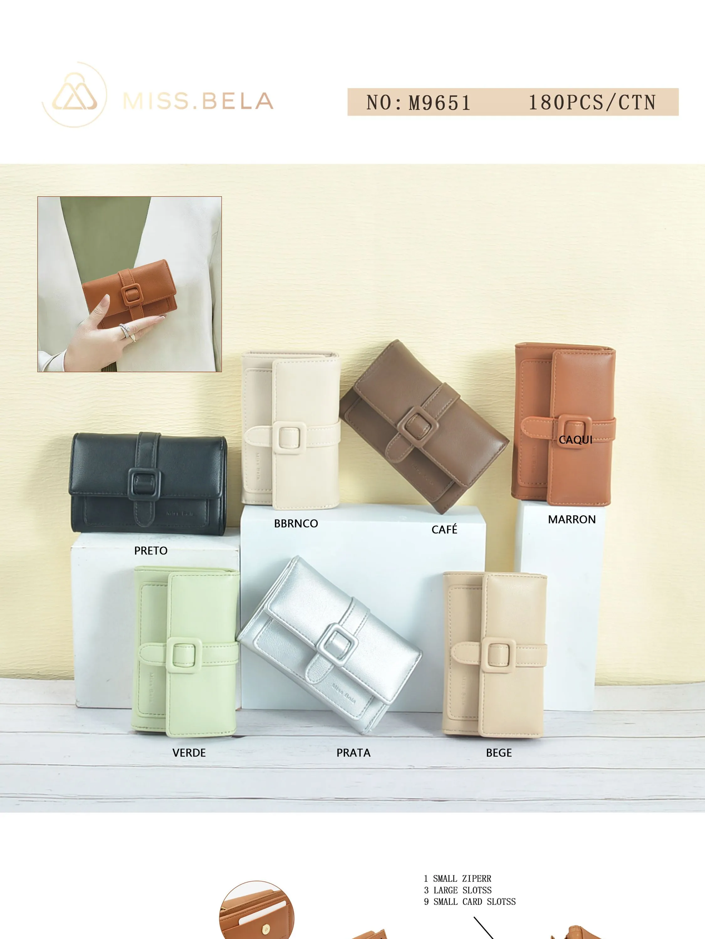 Kit de carteira 3 peças -M9651