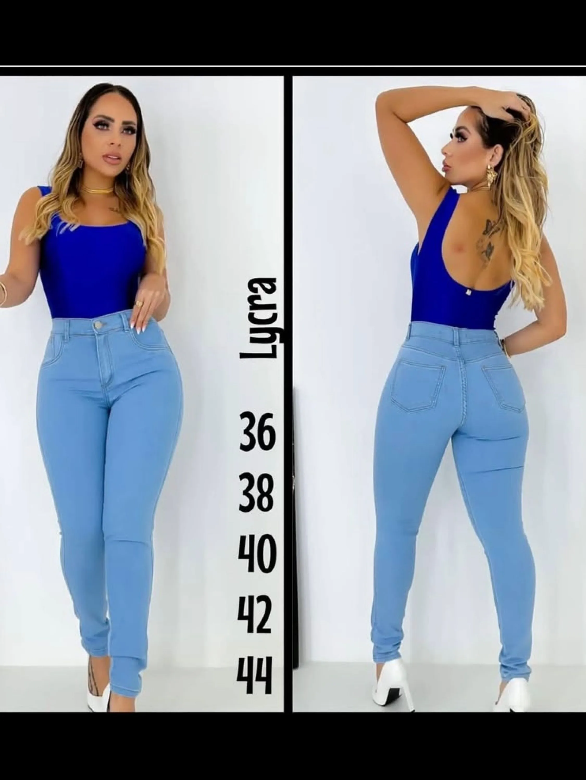 Caca jeans com lycra clara