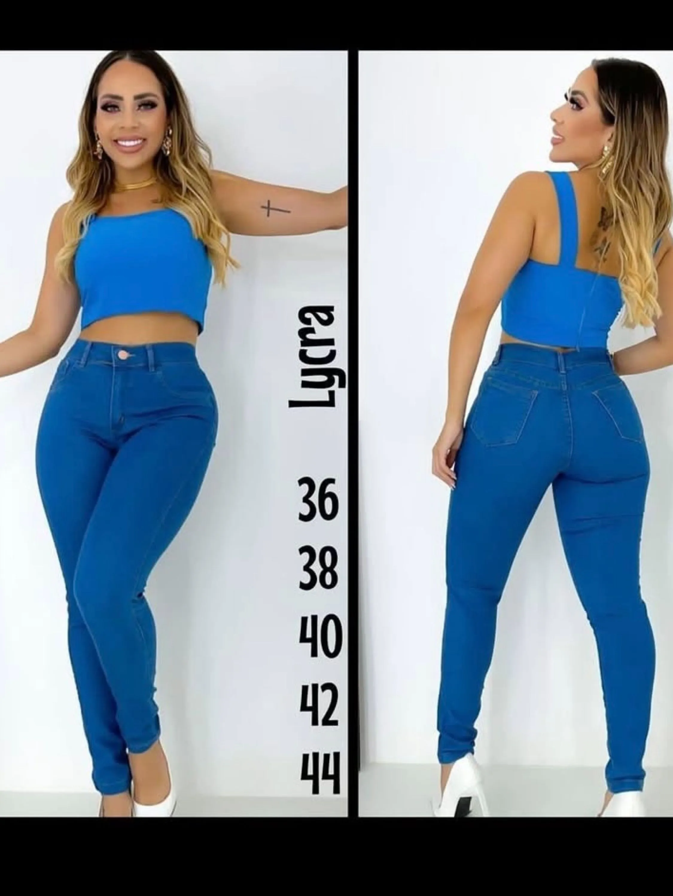 Calça jeans com lycra