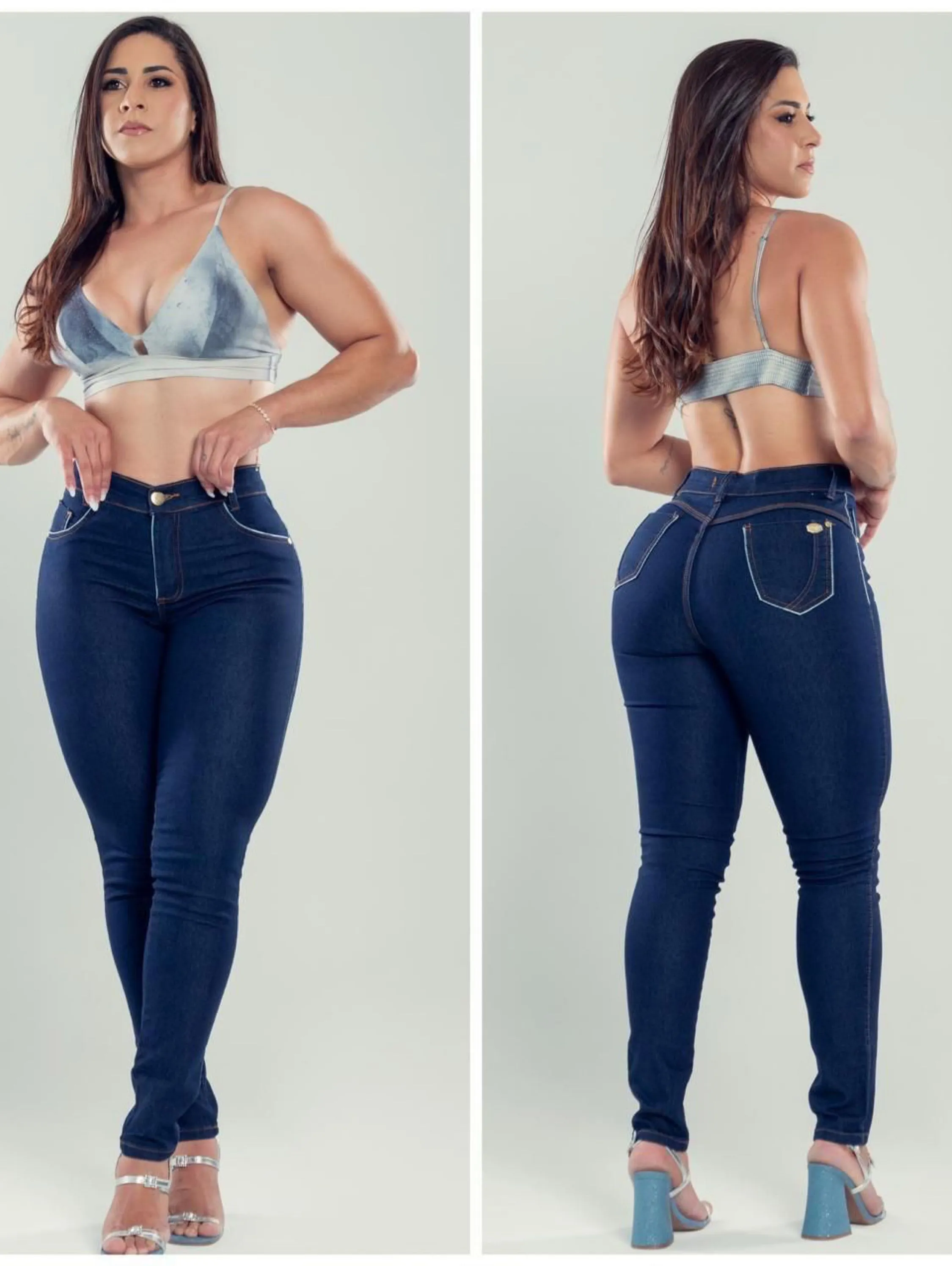 Calça jeans com lycra