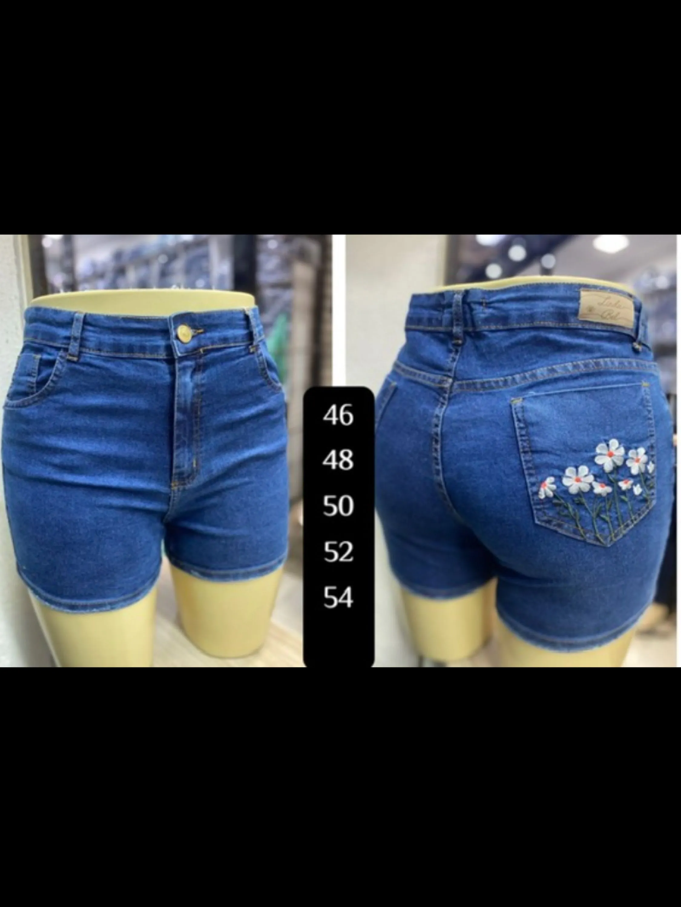 Short plussize com bordado