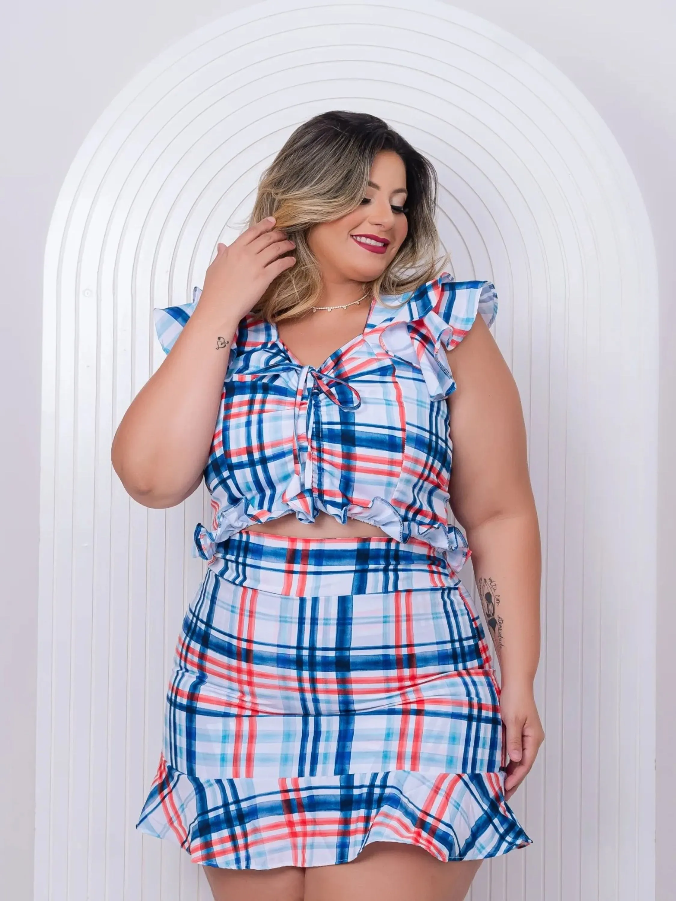 CONJUNTO SHORT SAIA PLUS SIZE