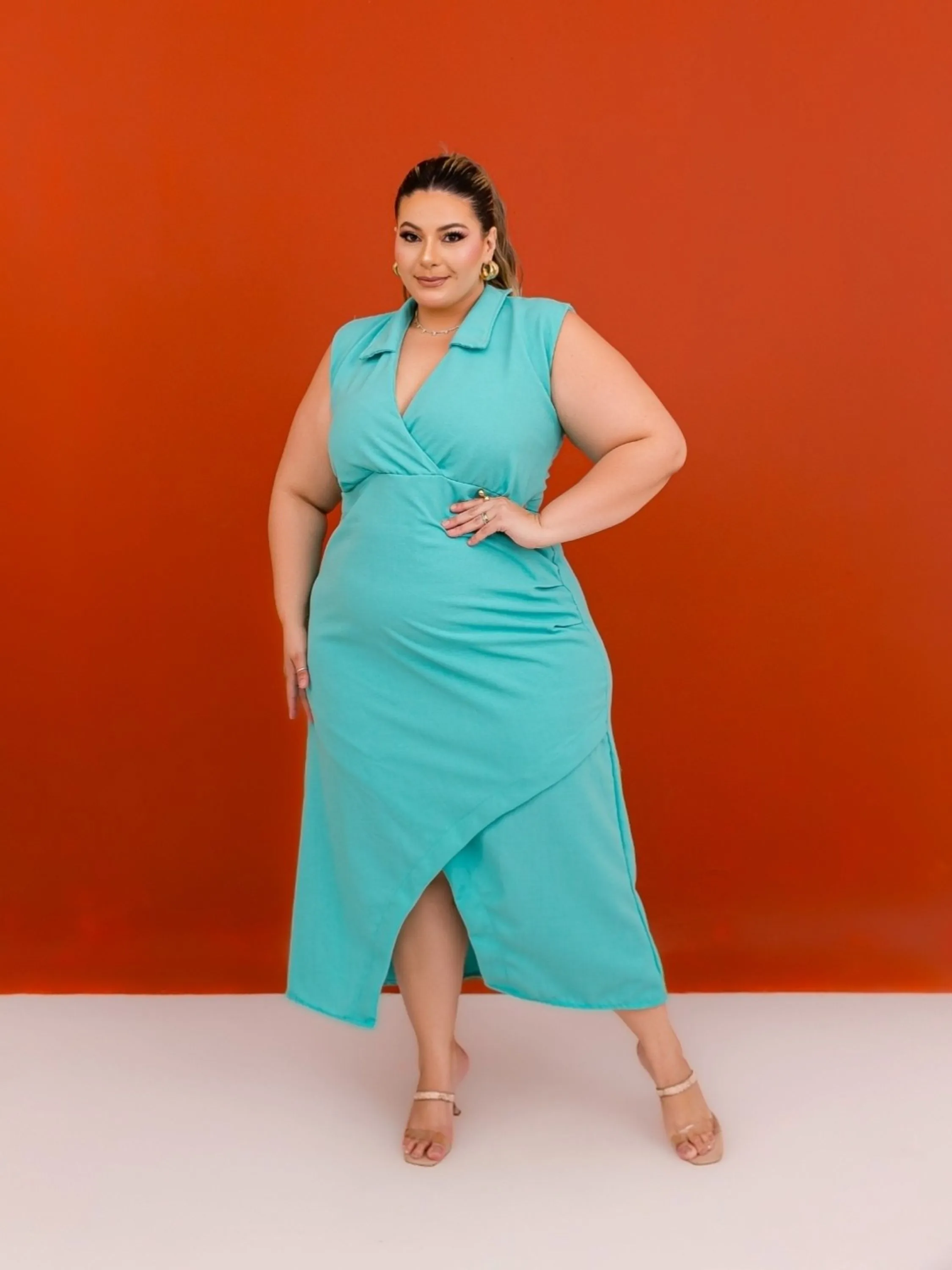Vestido longo plussize