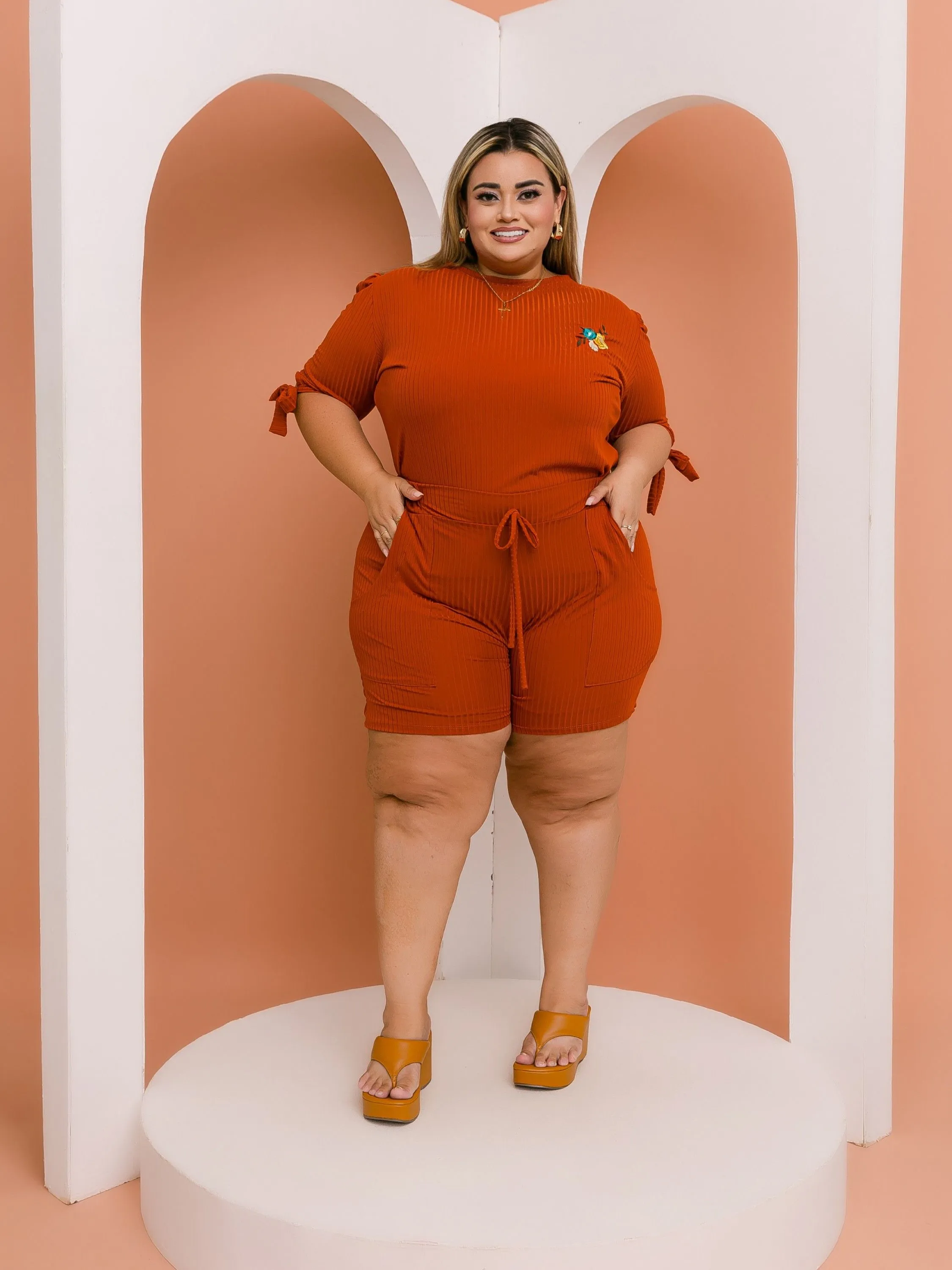 Conj de short plus size