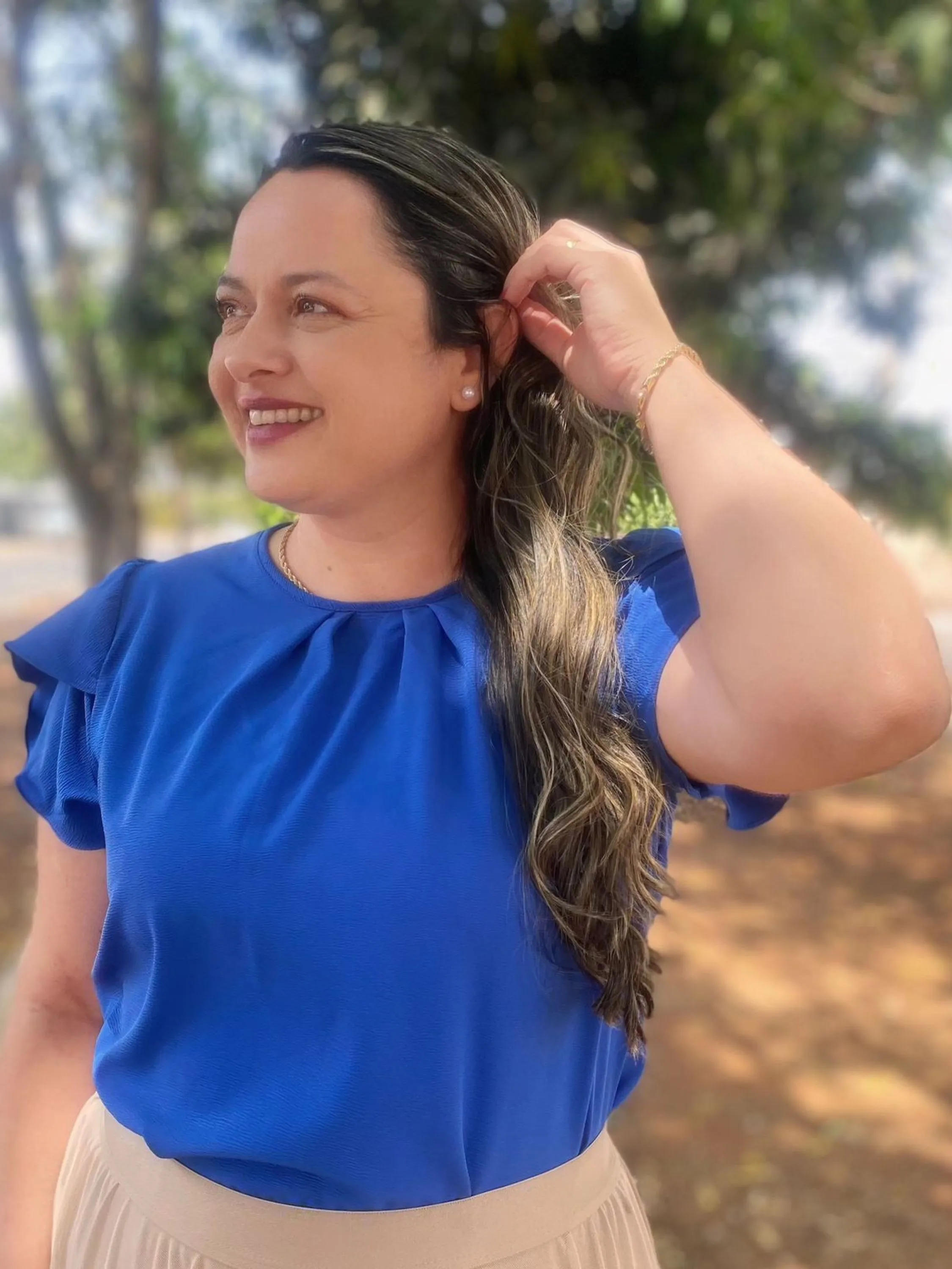 Blusa  Letícia Azul Royal