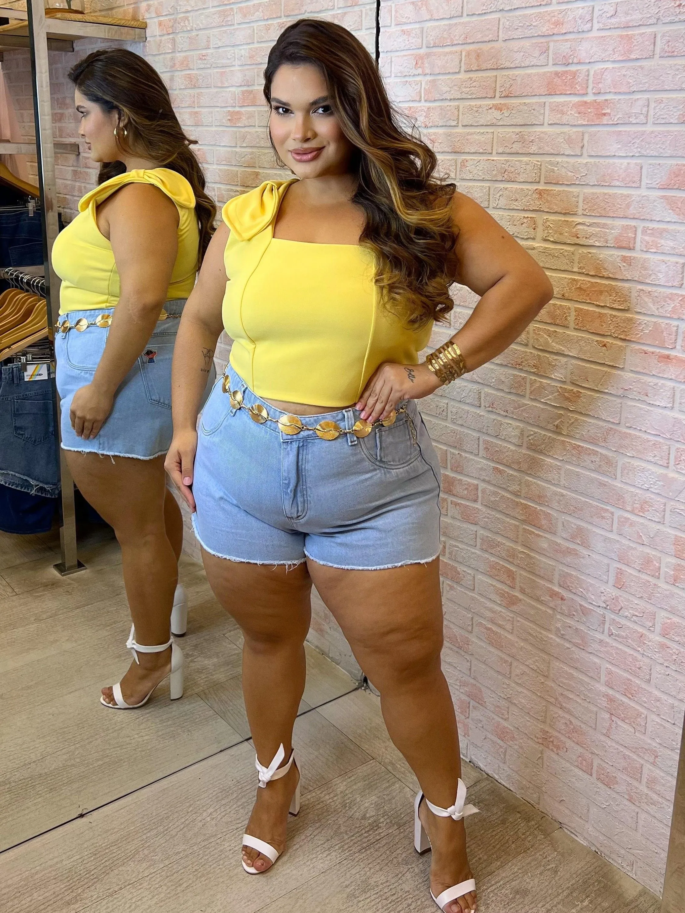Short Dark Plus Size Tam 46 ao 64 REF 2433