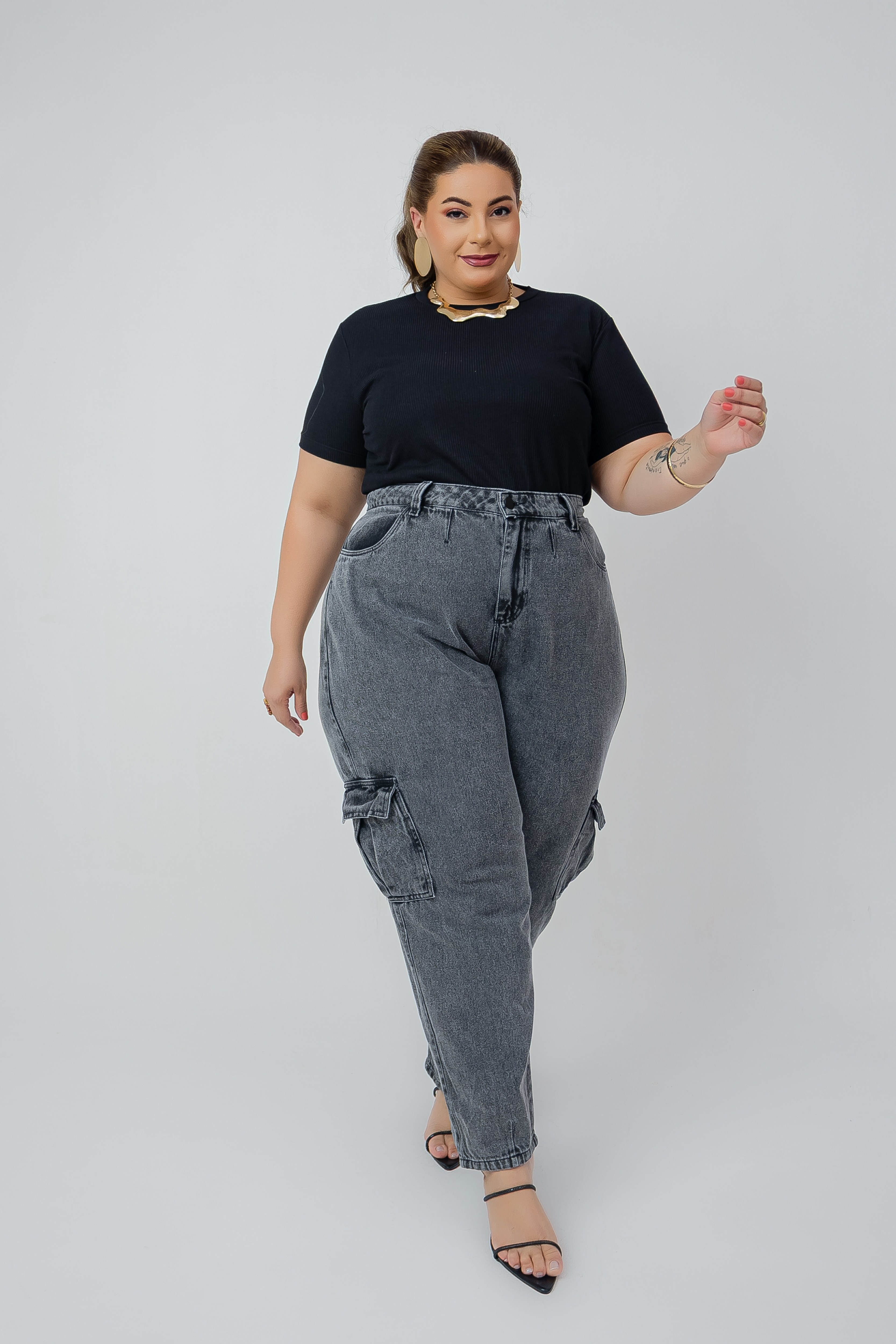 Calça Mom Cargo Vintage 2658