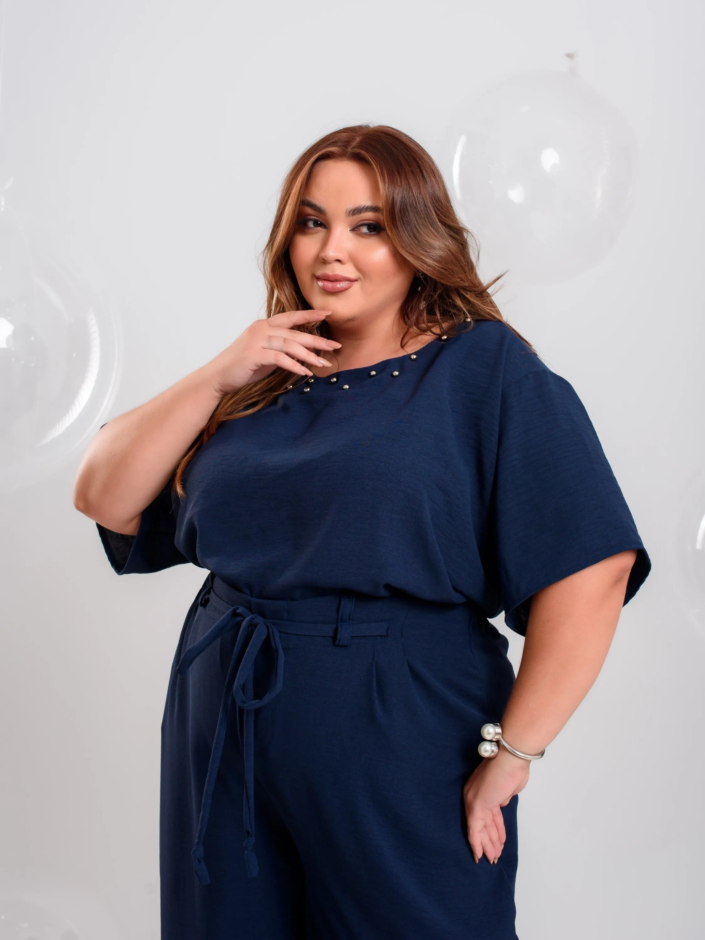 Blusa em crepe plus Size REF 2337