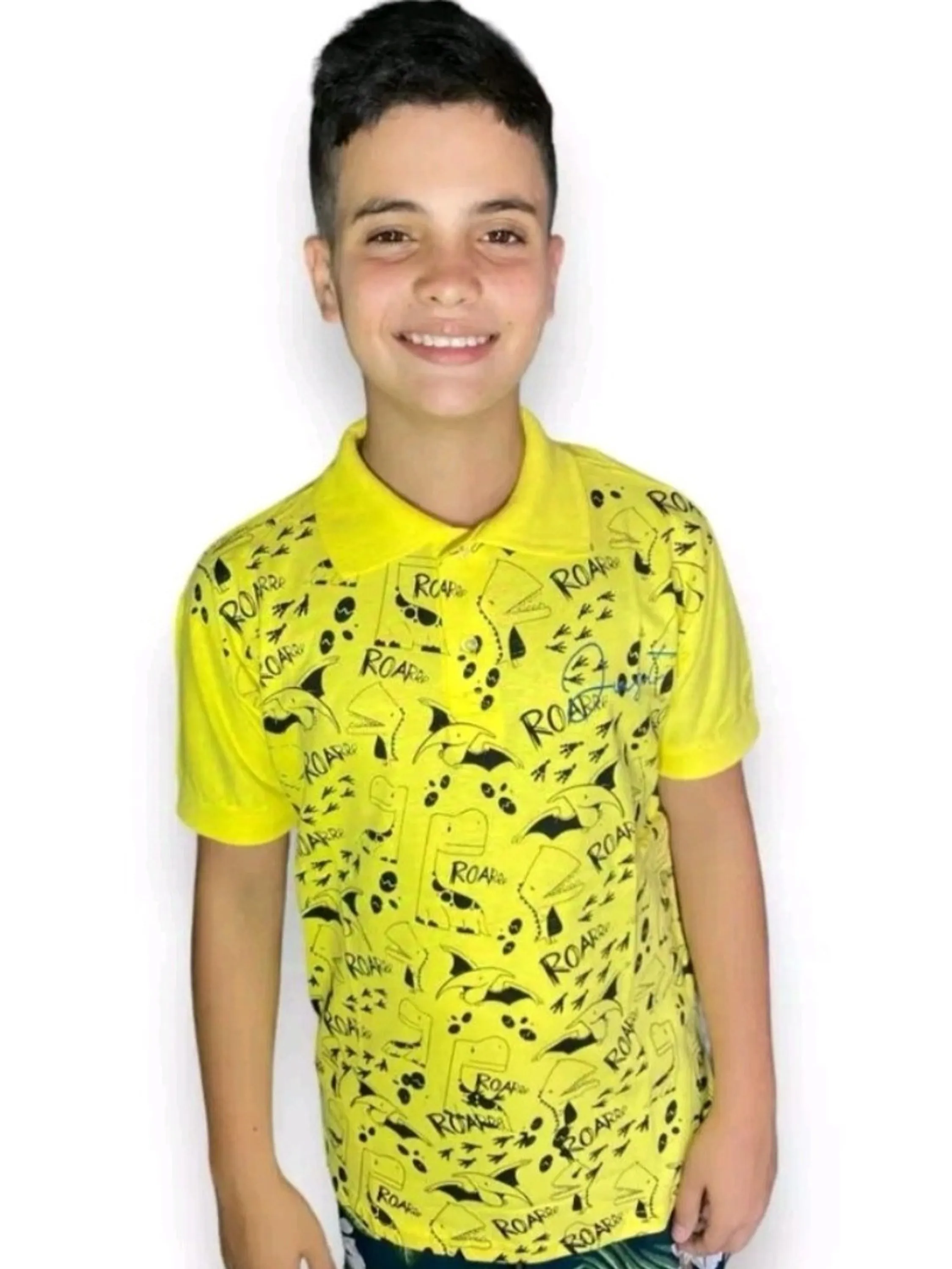 Camiseta Polo Infantil Estampada