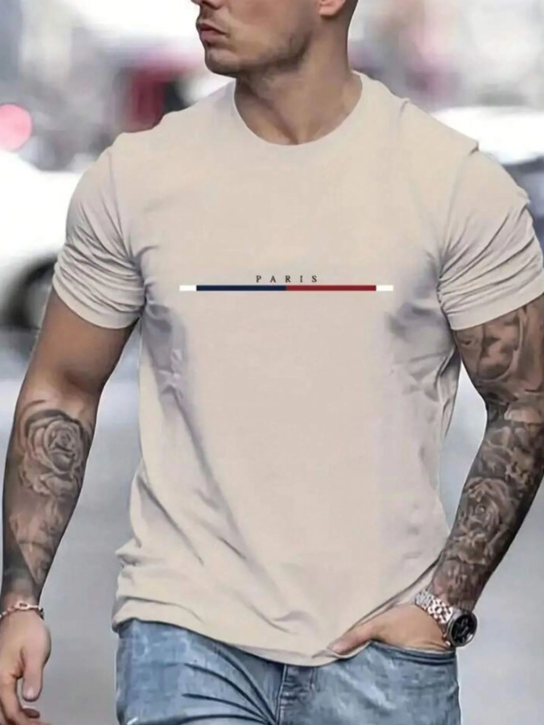 Camiseta Masculina Algodão Paris