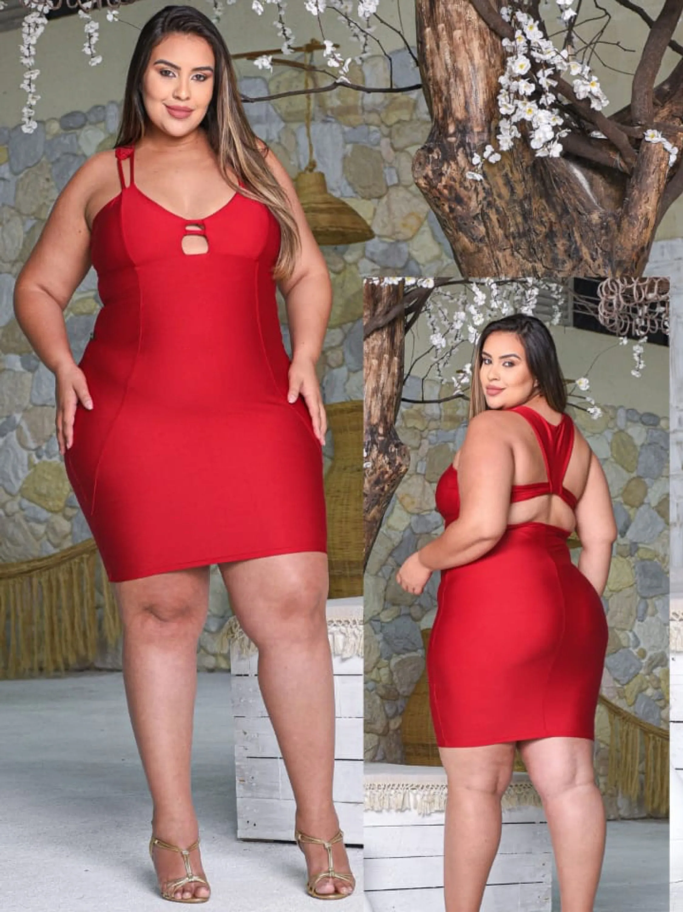 Vestido feminino colado moda balada plus size