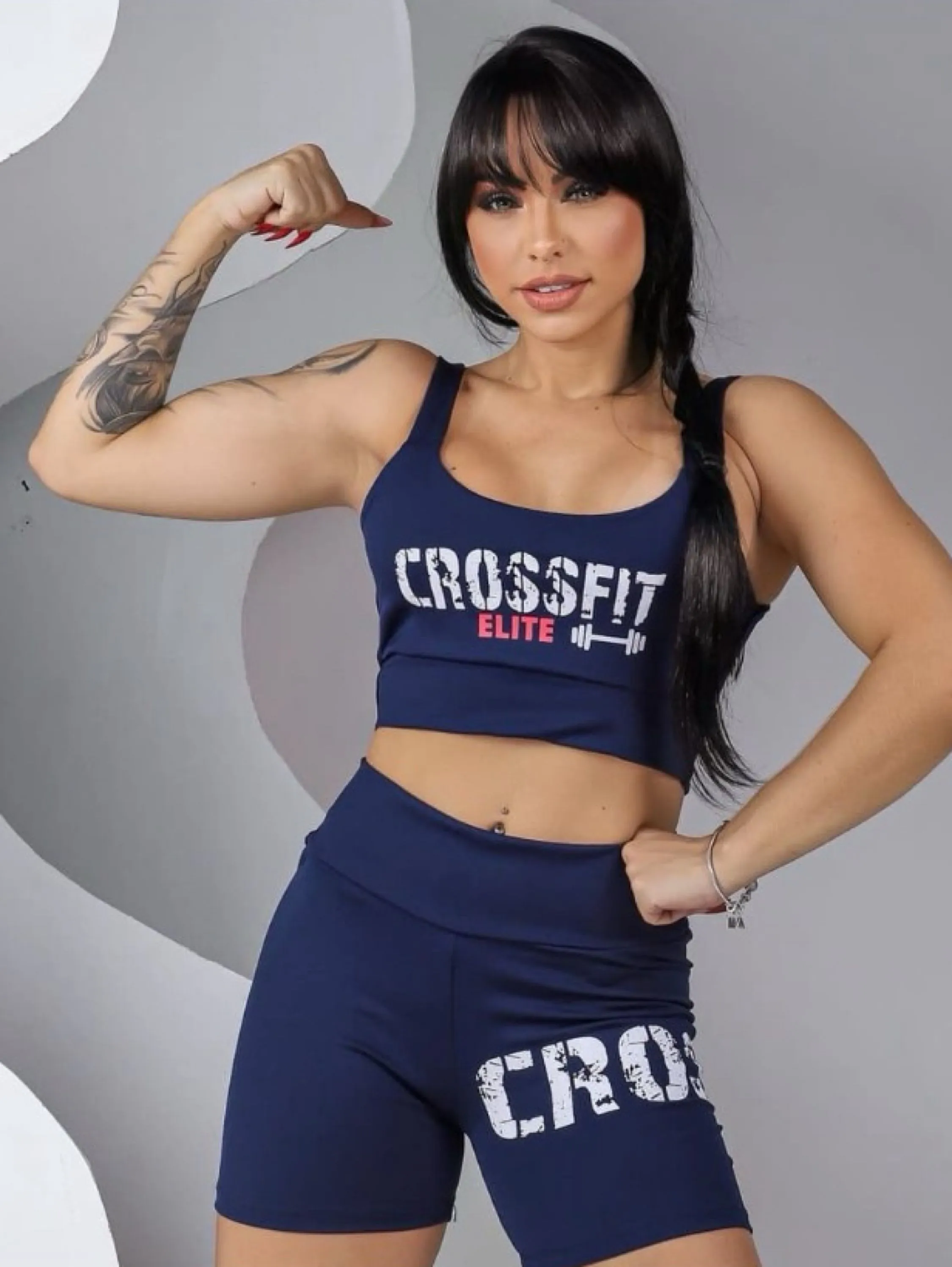 Conjunto fitness feminino de academia premium